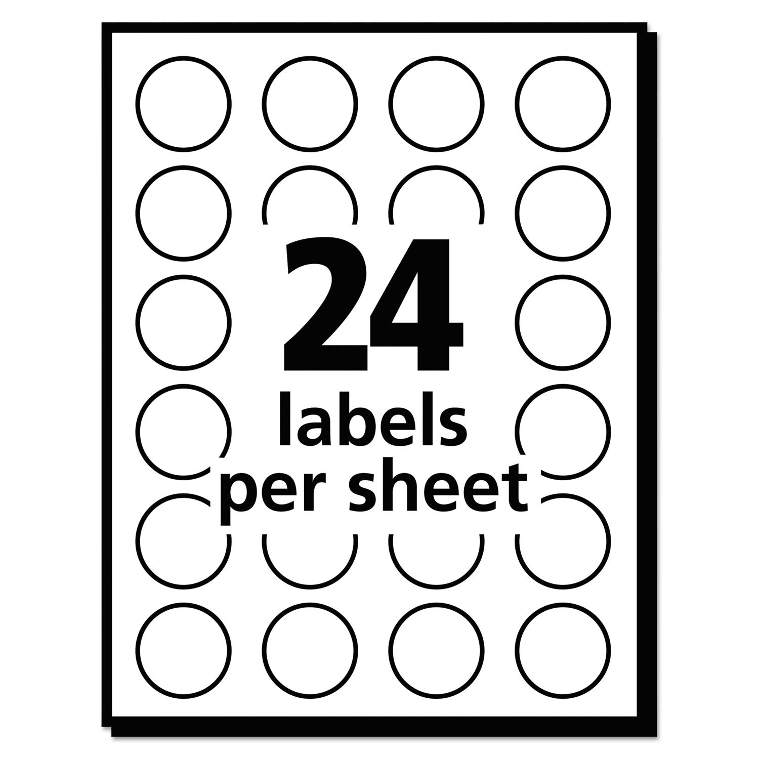 Avery® Printable Self-Adhesive Removable Color-Coding Labels, 0.75" dia, Neon Red, 24/Sheet, 42 Sheets/Pack, (5467)