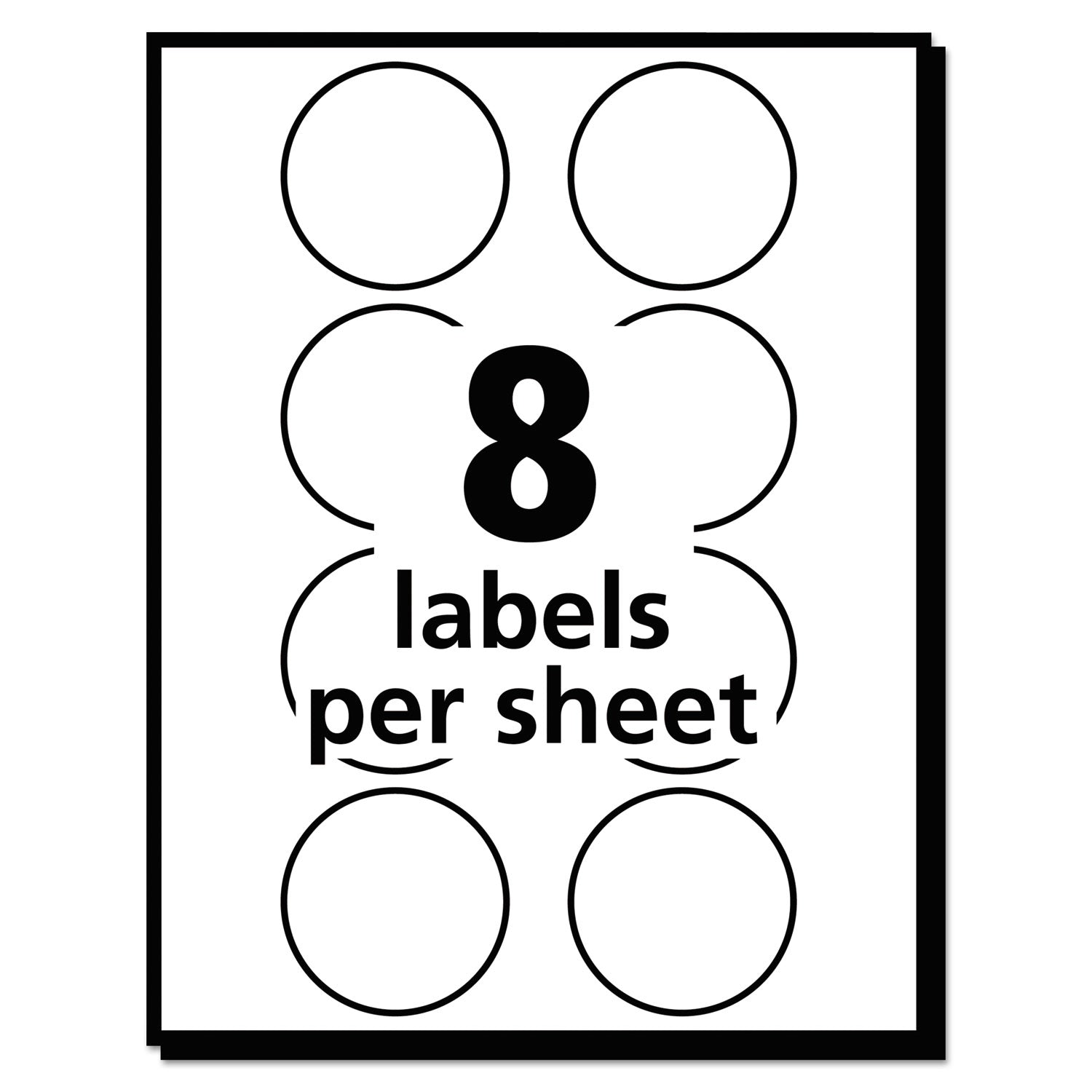 Avery® Printable Self-Adhesive Removable Color-Coding Labels, 1.25" dia, Neon Red, 8/Sheet, 50 Sheets/Pack, (5497)