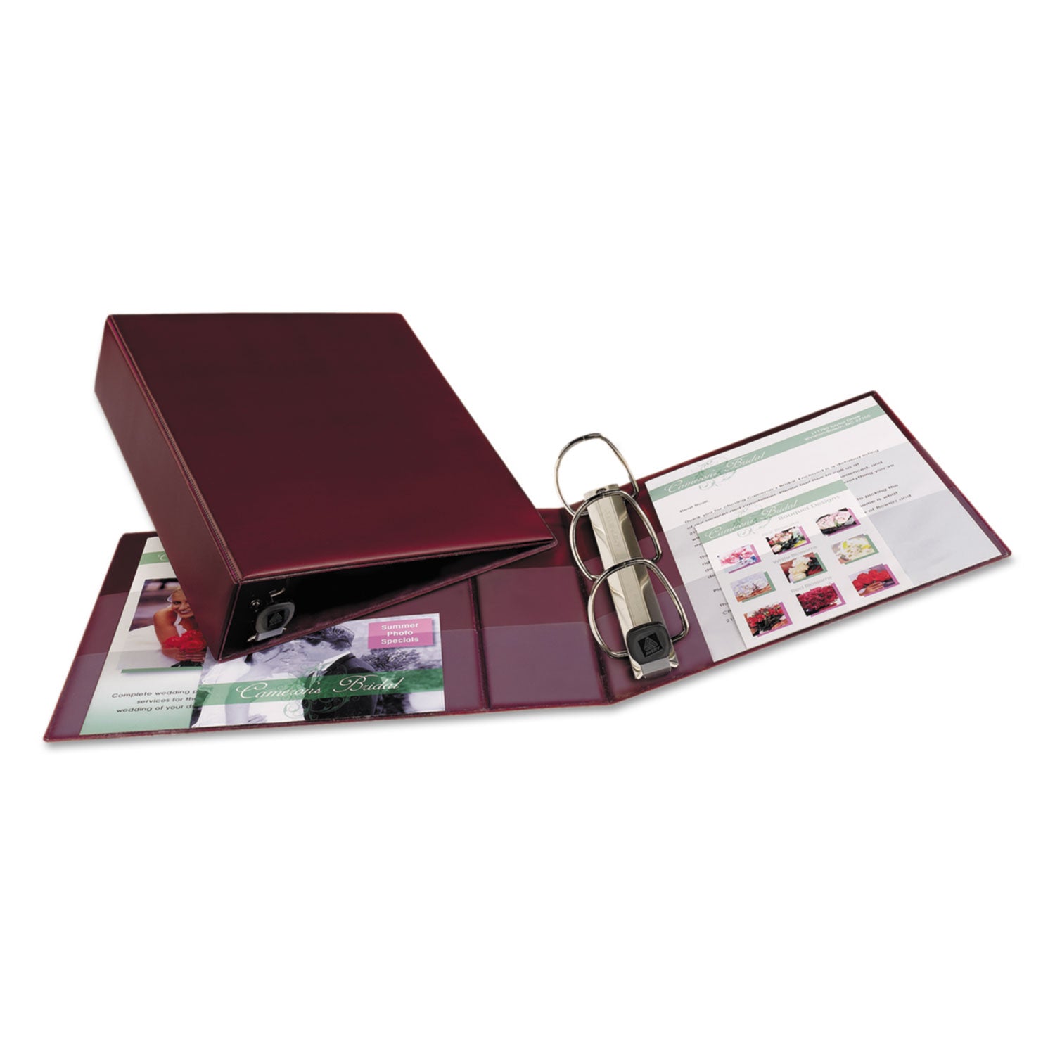 Avery® Heavy-Duty Non-View Binder With Durahinge And Locking One Touch Ezd Rings, 3 Rings, 3" Capacity, 11 X 8.5, Maroon
