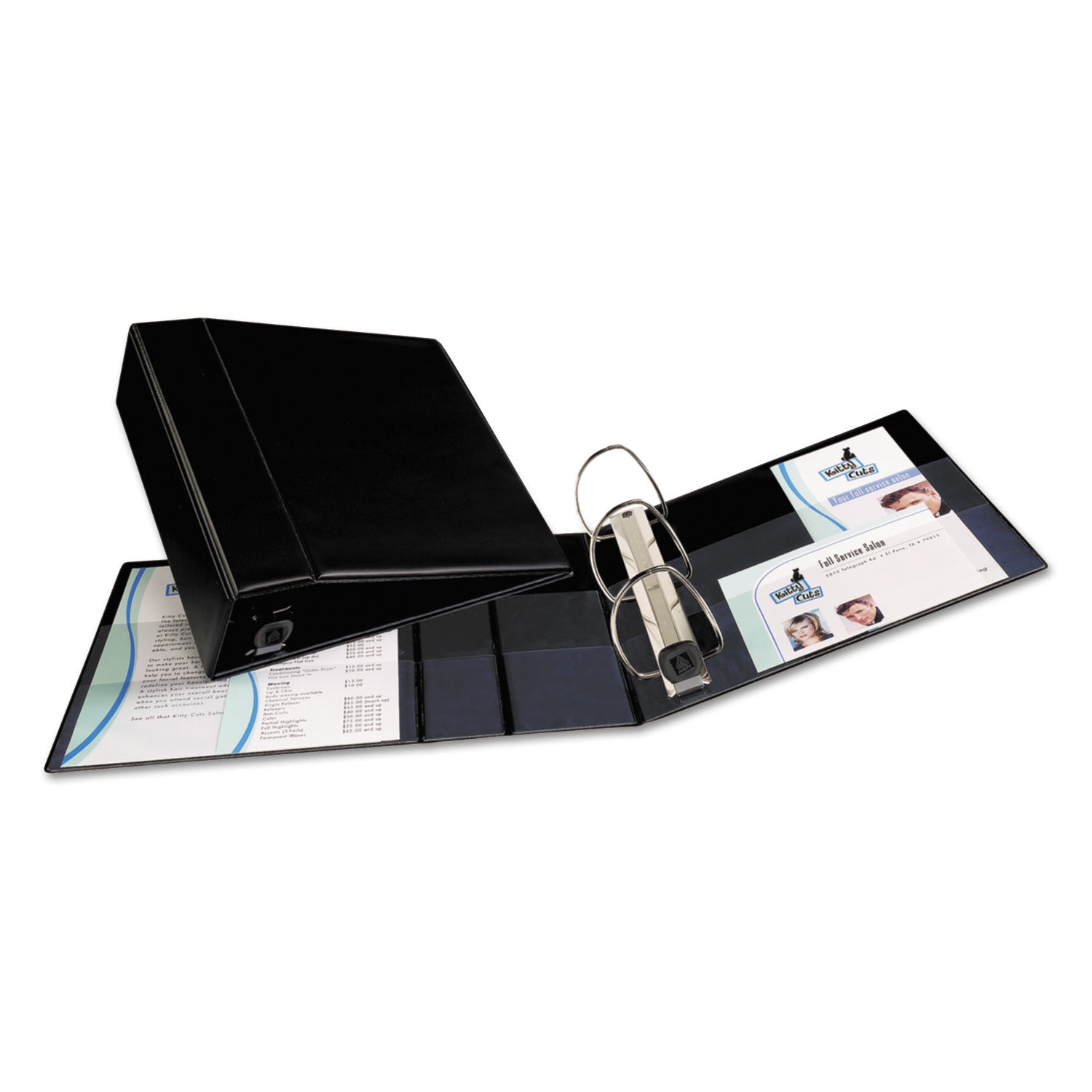 Avery® Heavy-Duty Non-View Binder With Durahinge And Locking One Touch Ezd Rings, 3 Rings, 4" Capacity, 11 X 8.5, Black