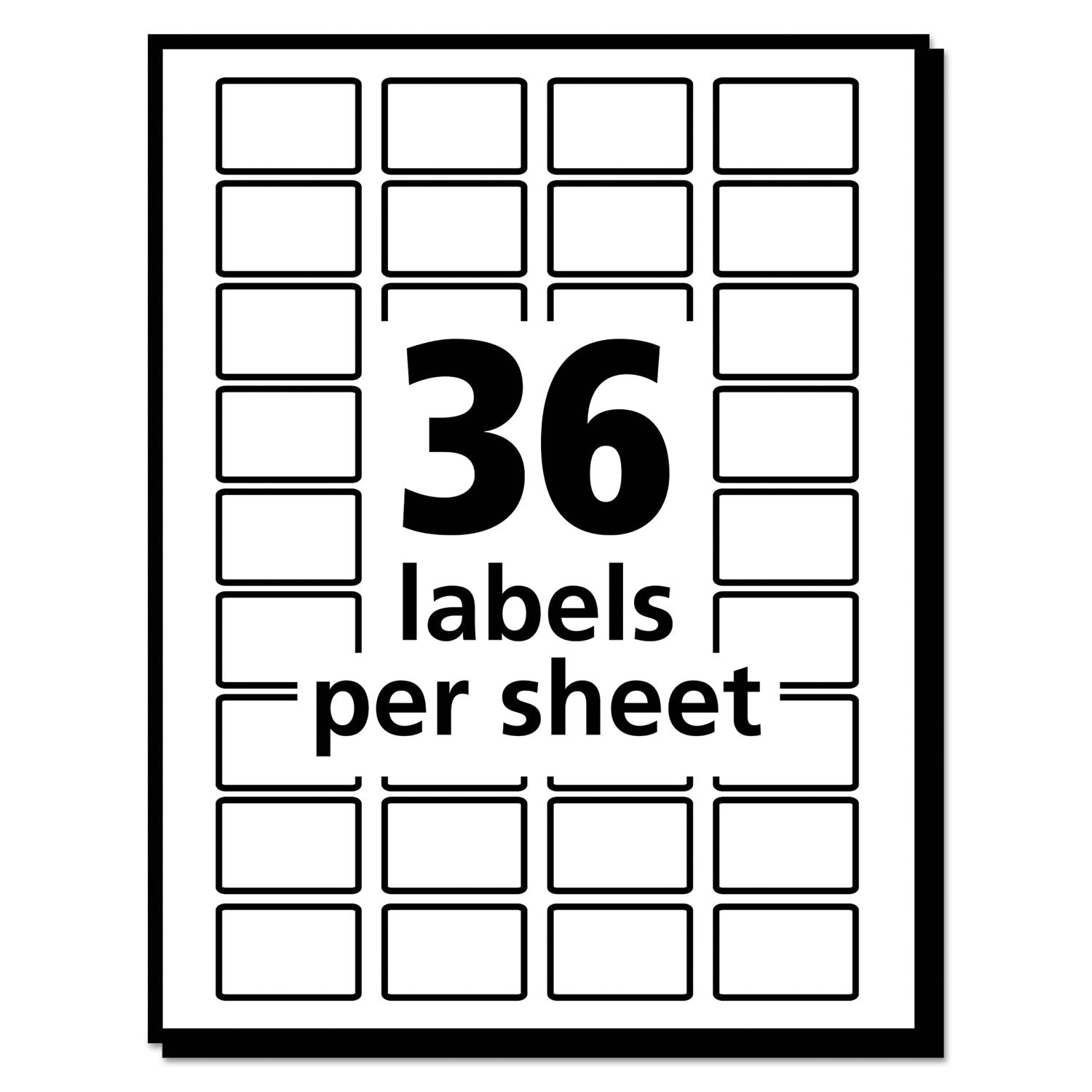 Avery® Removable Multi-Use Labels, Inkjet/laser Printers, 0.5 X 0.75, White, 36/sheet, 28 Sheets/pack, (5418)