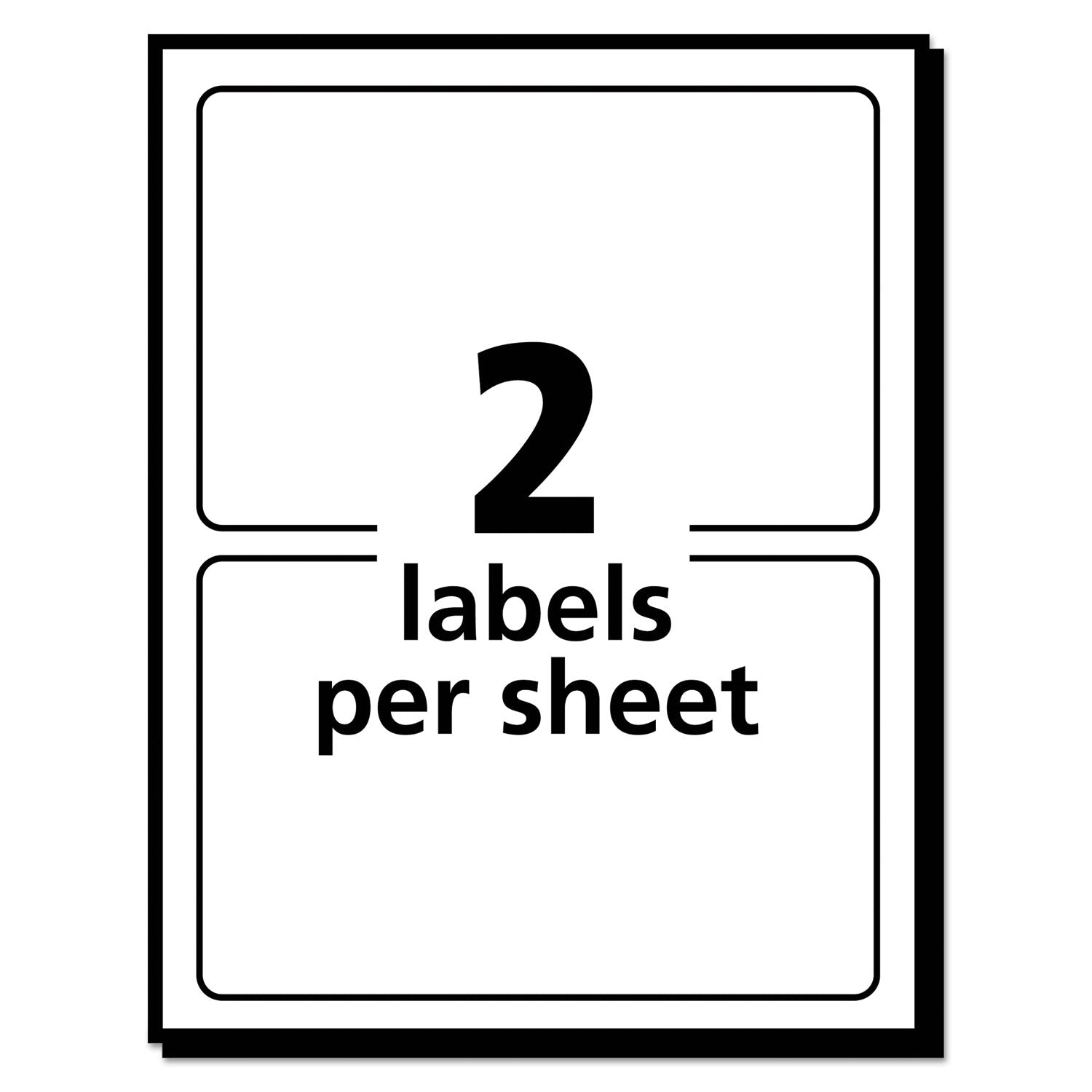 Avery® Removable Multi-Use Labels, Inkjet/laser Printers, 2 X 4, White, 2/sheet, 50 Sheets/pack, (5444)