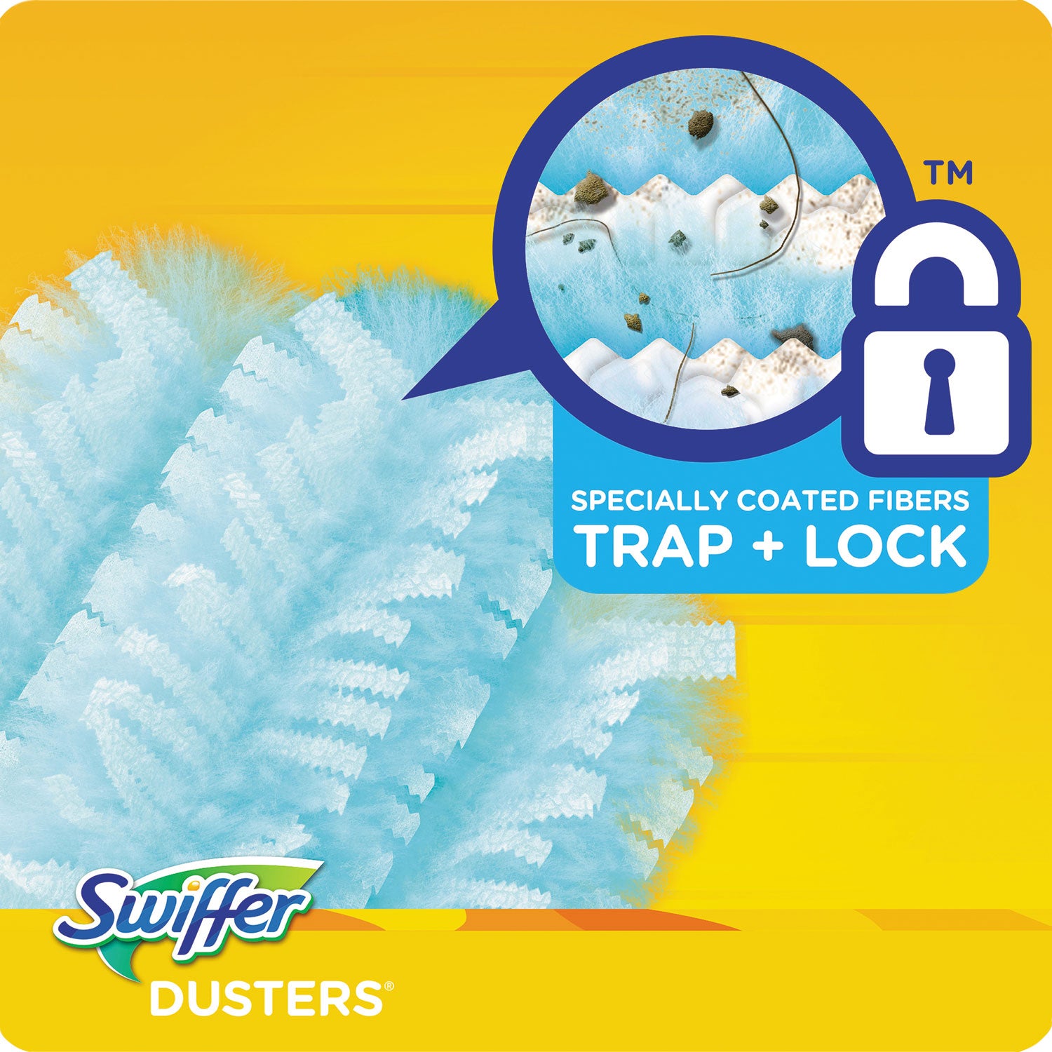 Swiffer® Refill Dusters, Dust Lock Fiber, 2" X 6", Light Blue, 18/box, 4 Boxes/carton