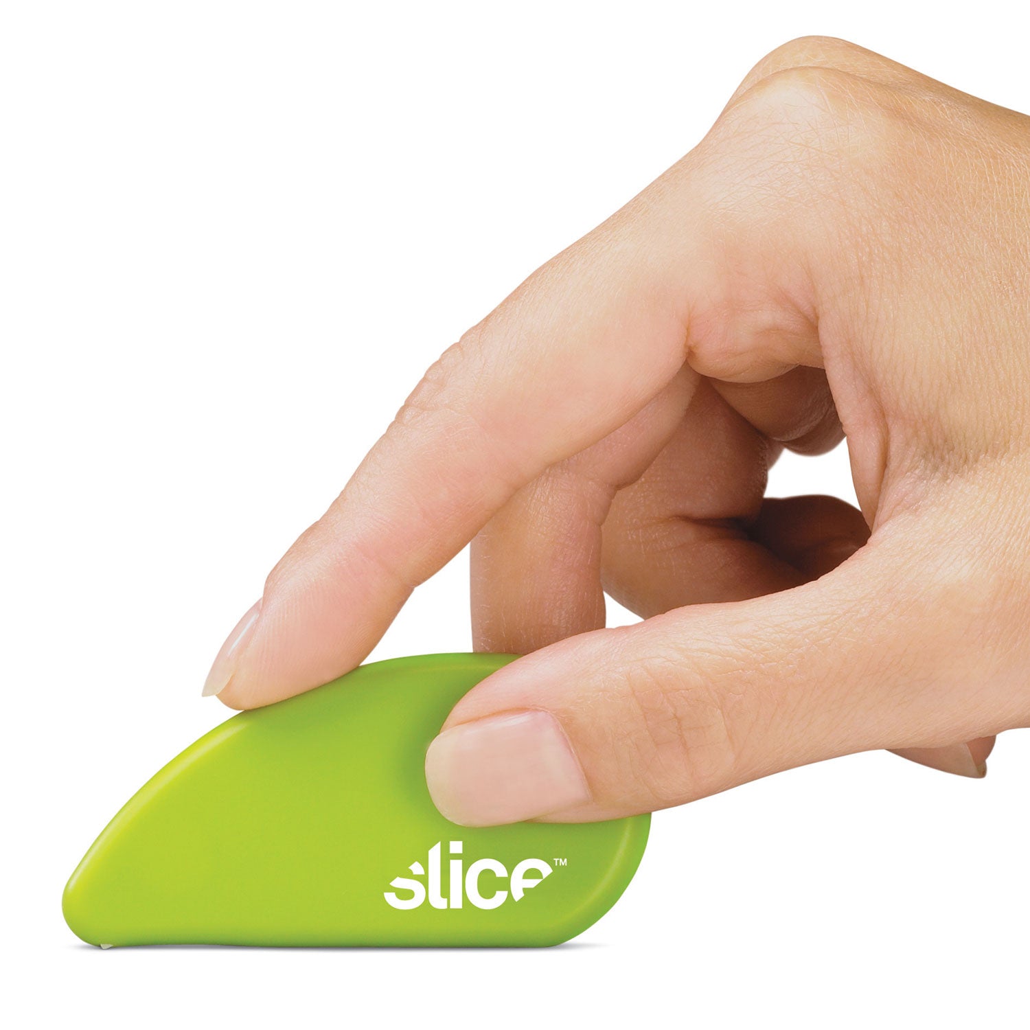 slice® Safety Cutters, Fixed, Non Replaceable Micro Safety Blade, 0.1" Ceramic Blade, 2.4" Plastic Handle, Green