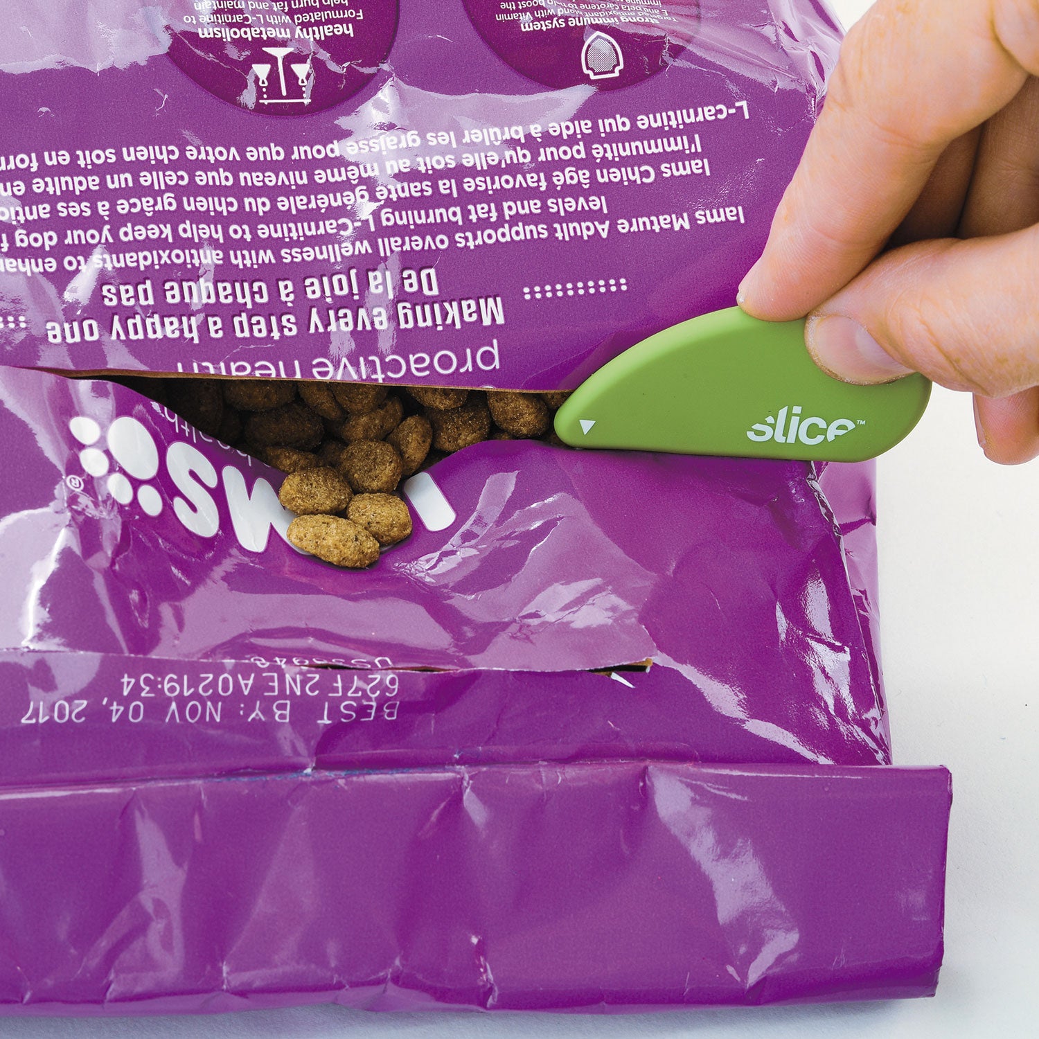 slice® Safety Cutters, Fixed, Non Replaceable Micro Safety Blade, 0.1" Ceramic Blade, 2.4" Plastic Handle, Green