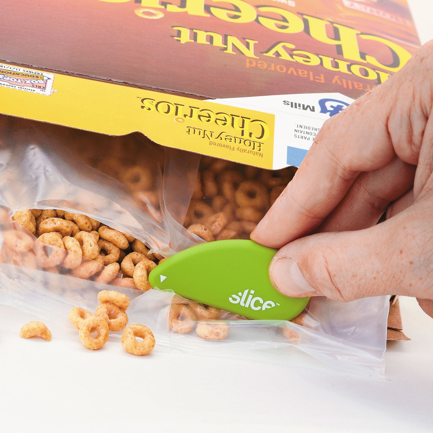 slice® Safety Cutters, Fixed, Non Replaceable Micro Safety Blade, 0.1" Ceramic Blade, 2.4" Plastic Handle, Green