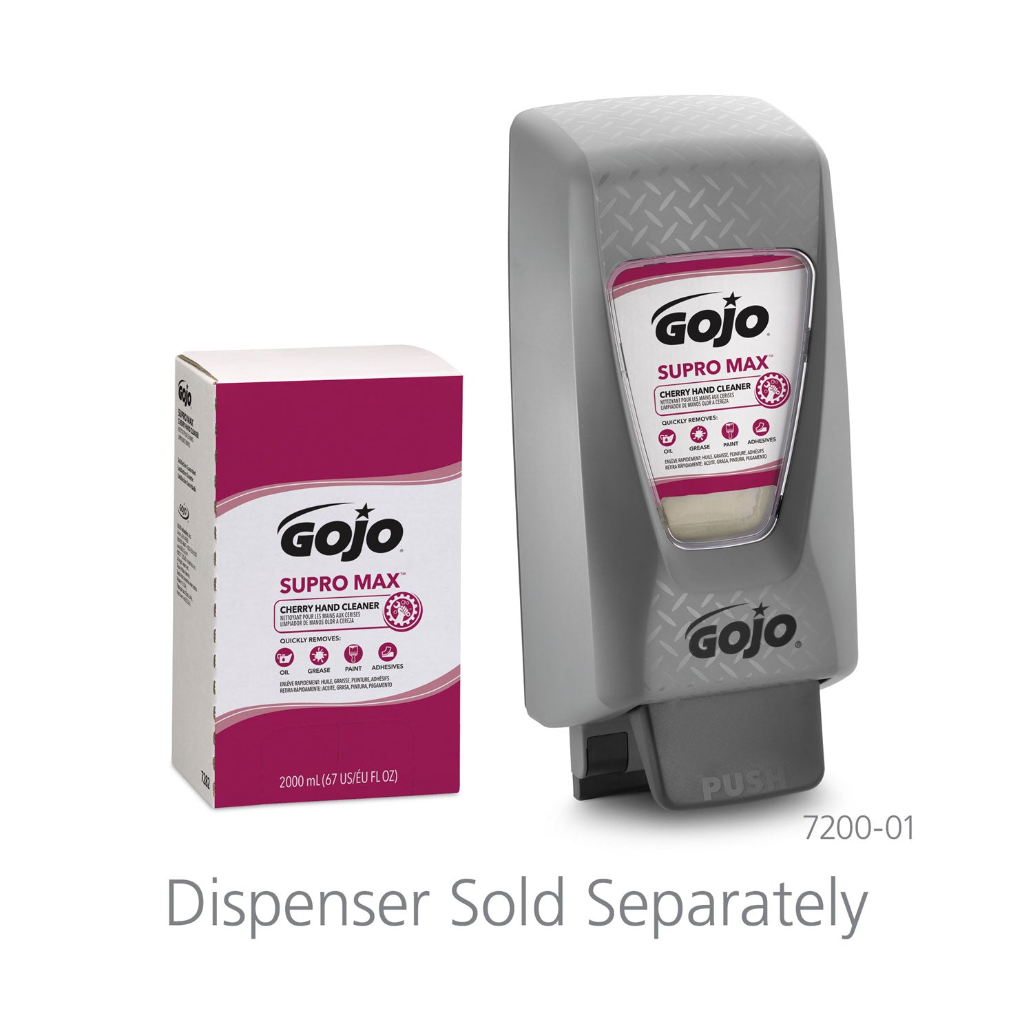 GOJO® SUPRO MAX Heavy Duty Hand Cleaner, Refill for GOJO PRO TDX 2000 Dispenser, Cherry Fragrance, 2,000 mL, 4/Carton