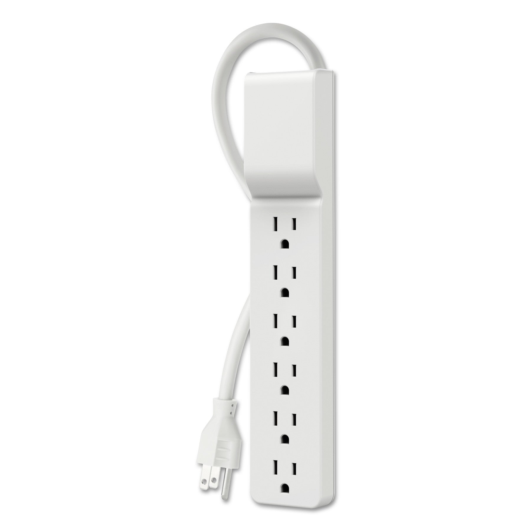 Home/Office Surge Protector, 6 AC Outlets, 10 ft Cord, 720 J, White
