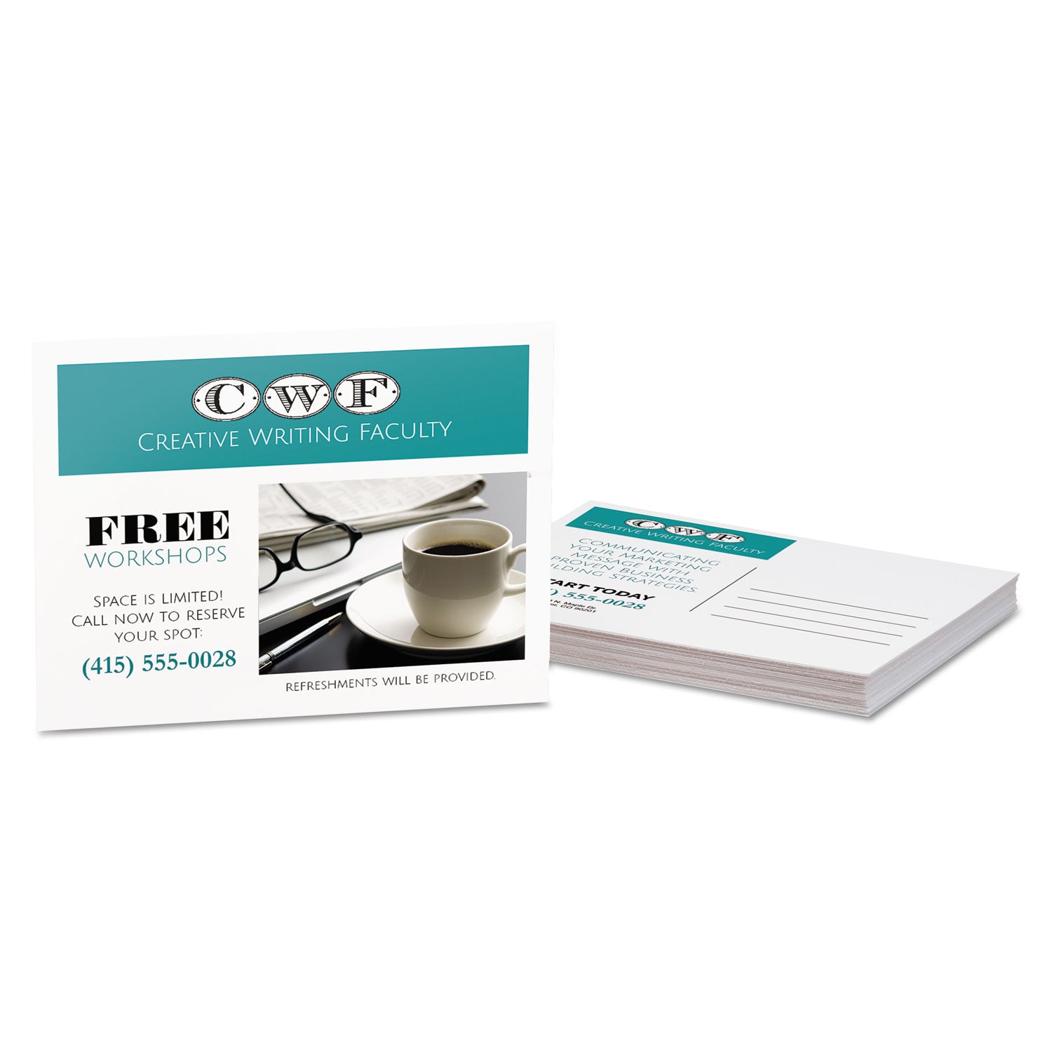 Avery® Printable Postcards, Laser, 80 lb, 4.25 x 5.5, Matte White, 200 Cards, 4 Cards/Sheet, 50 Sheets/Box