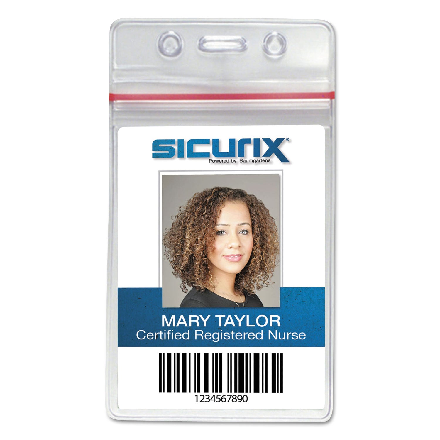 SICURIX® Sealable Cardholder, Vertical, 2.62 X 3.75, Clear, 50/pack