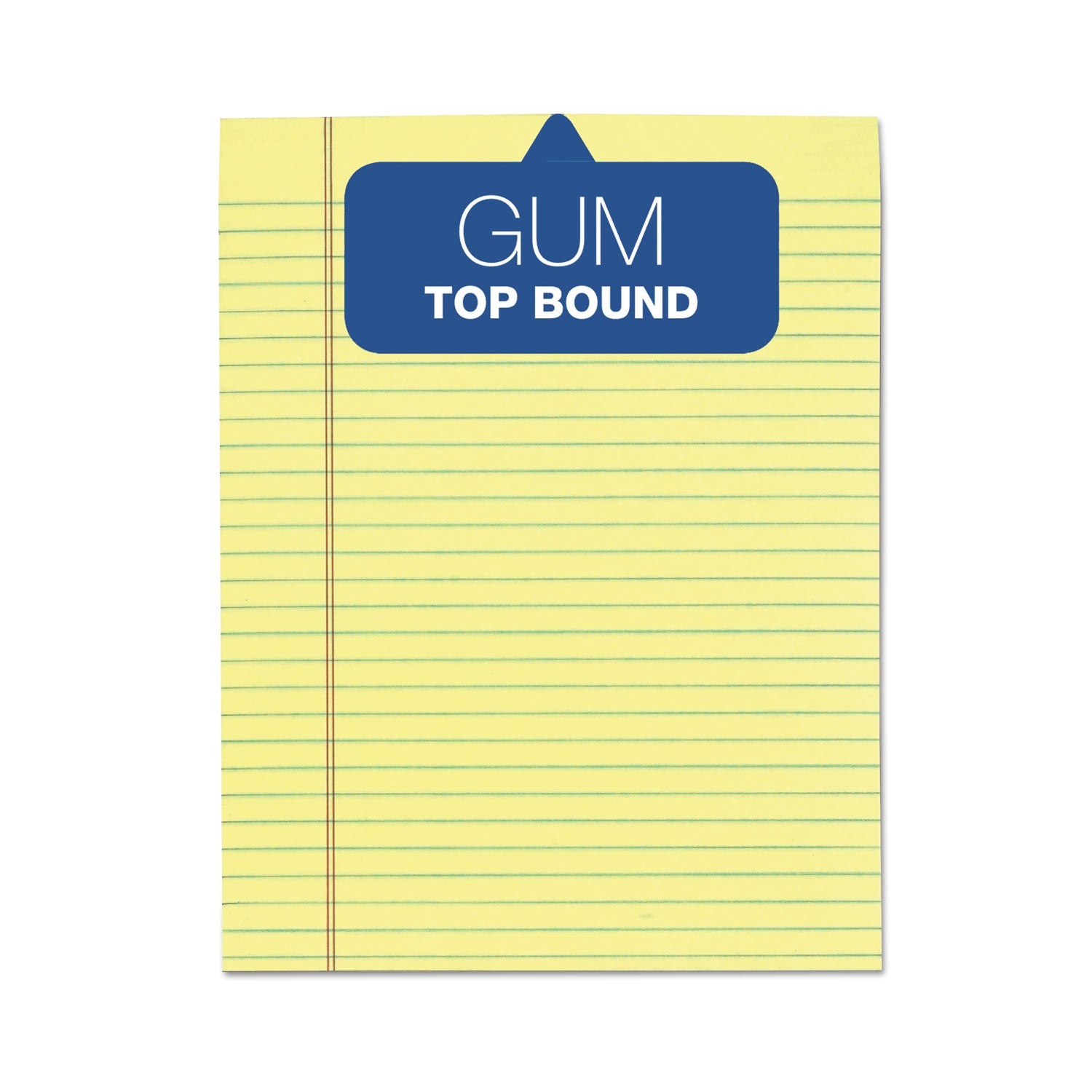 TOPS™ "The Legal Pad" Glue Top Pads, Wide/legal Rule, 50 Canary-Yellow 8.5 X 11 Sheets, 12/pack