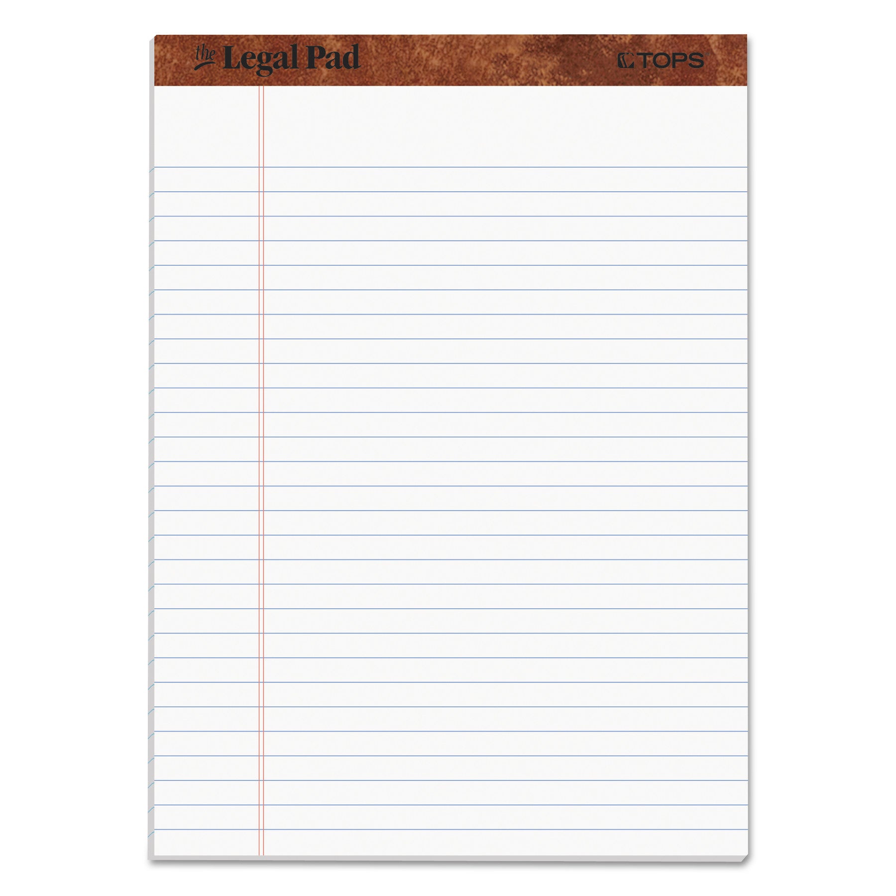TOPS™ "The Legal Pad" Ruled Perforated Pads, Wide/legal Rule, 50 White 8.5 X 11.75 Sheets, Dozen