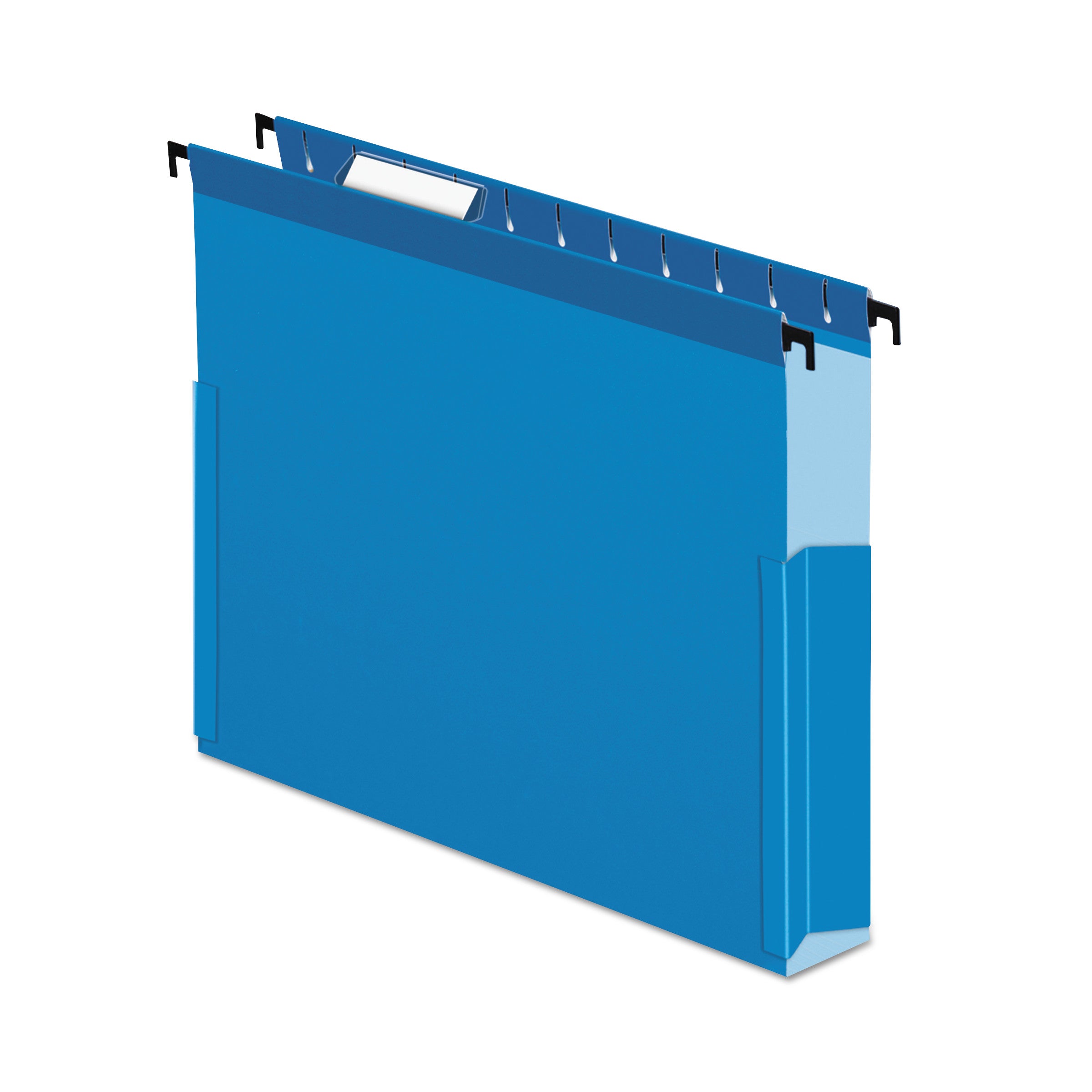 SureHook Reinforced Extra-Capacity Hanging Box File, 1 Section, 2" Capacity, Letter Size, 1/5-Cut Tabs, Blue, 25/Box