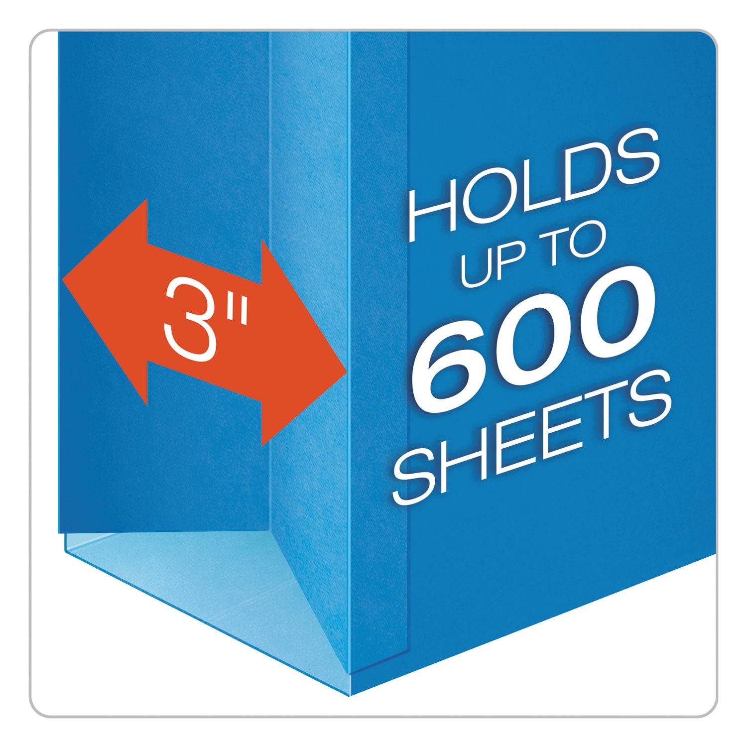 Pendaflex® SureHook Reinforced Extra-Capacity Hanging Box File, 1 Section, 3" Capacity, Letter Size, 1/5-Cut Tabs, Blue, 25/Box