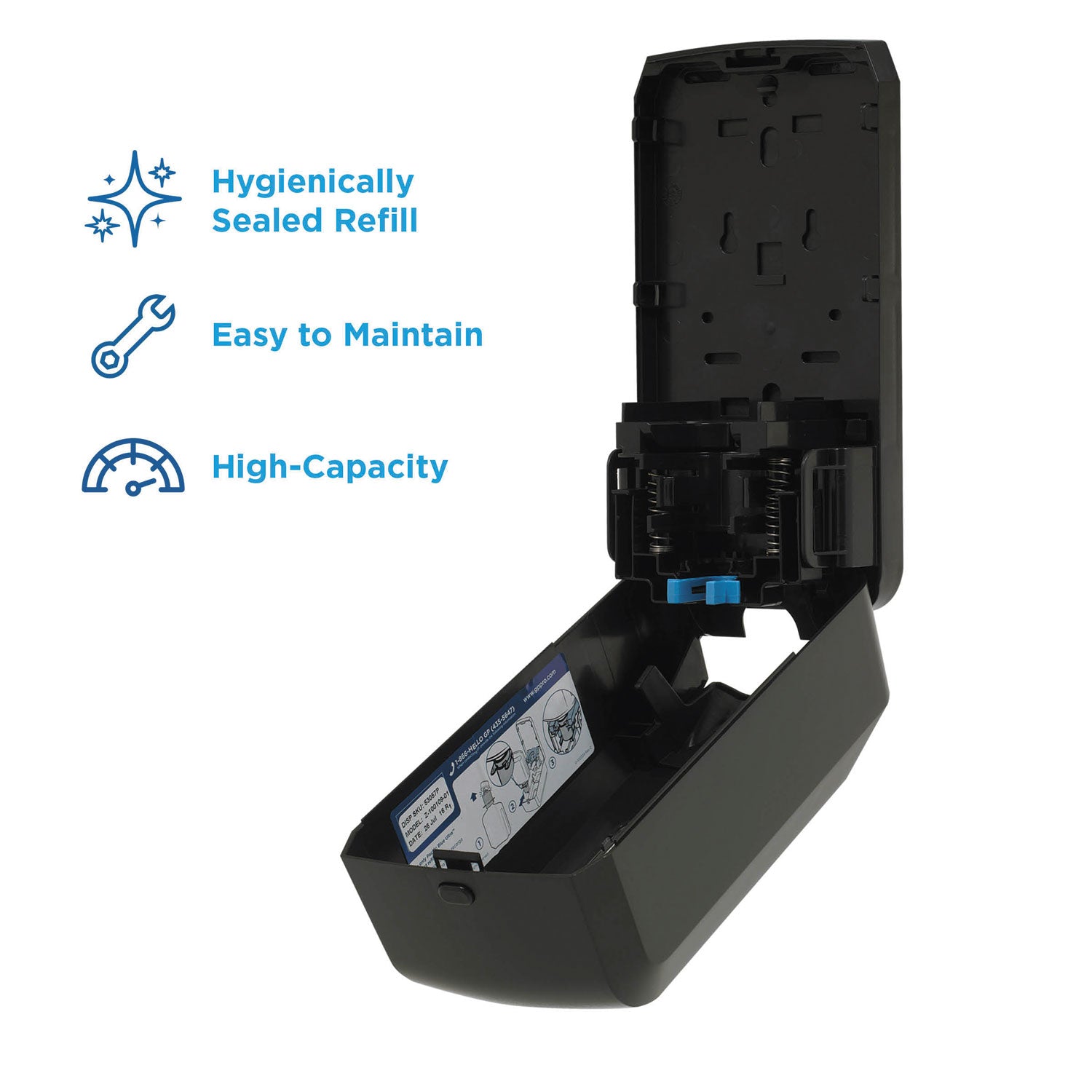Georgia Pacific® Professional Pacific Blue Ultra Soap/sanitizer Dispenser 1,200 Ml Refill, 5.6 X 4.4 X 11.5, Black
