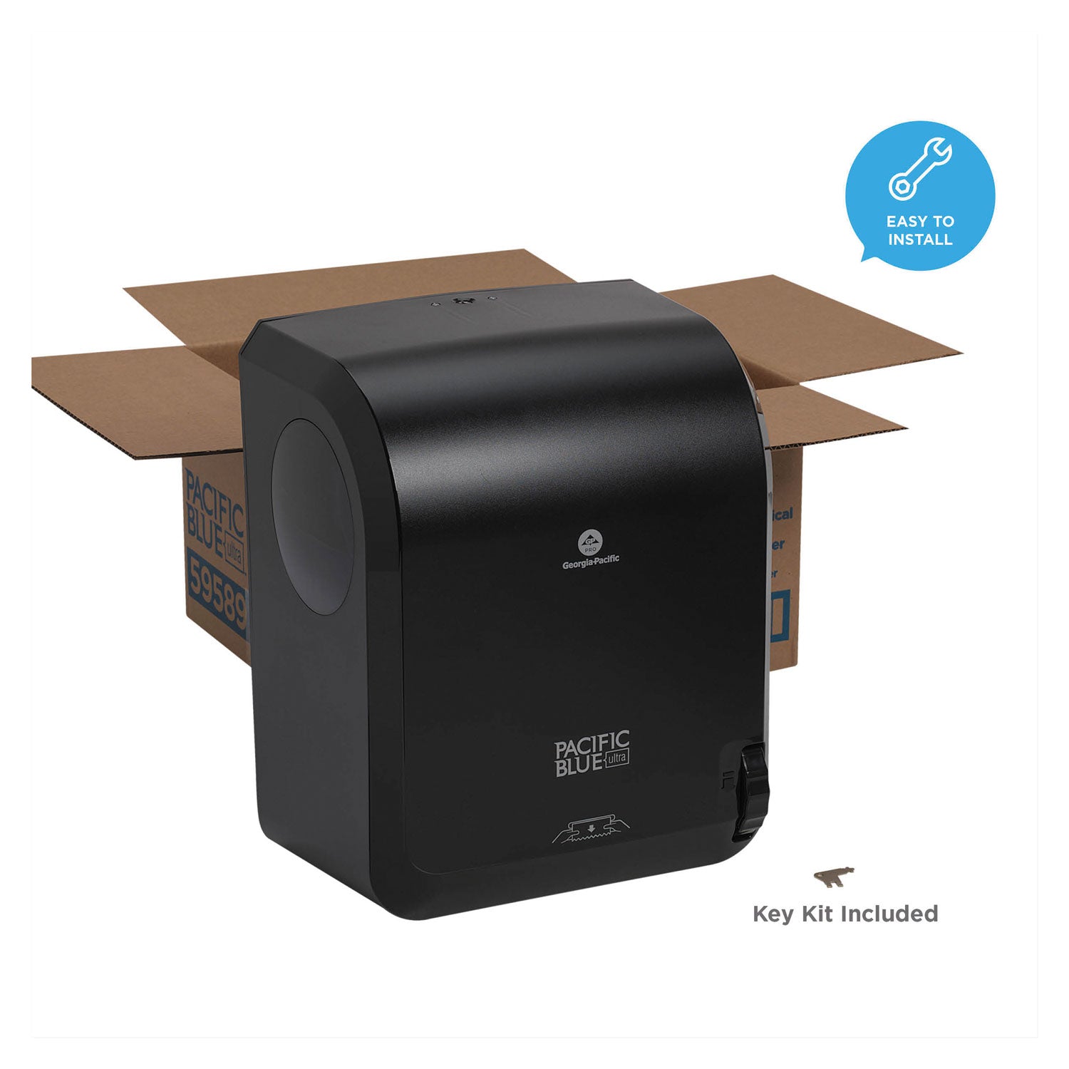 Georgia Pacific® Professional Pacific Blue Ultra Paper Towel Dispenser, Mechanical, 12.9 X 9 X 16.8, Black