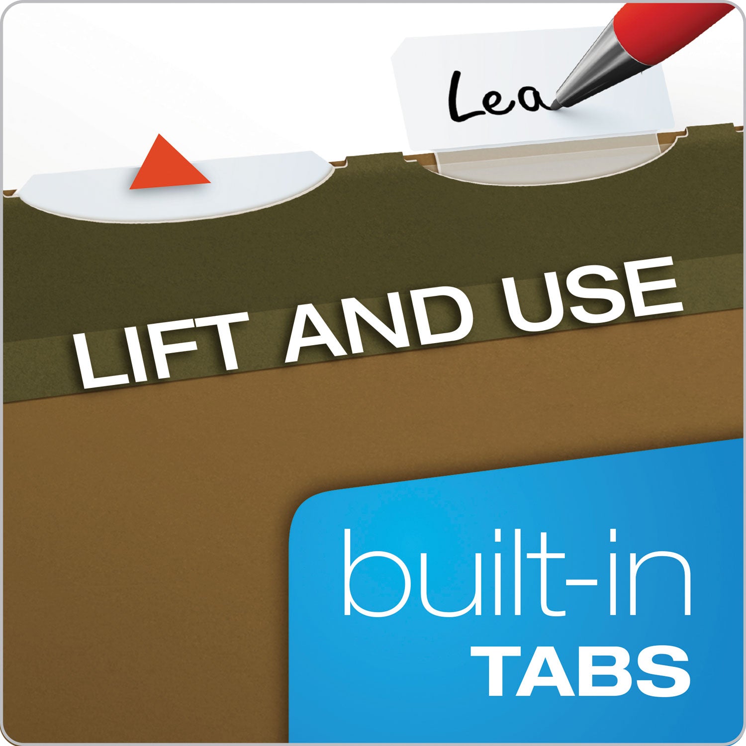 Pendaflex® Ready-Tab Extra Capacity Reinforced Colored Hanging Folders, Legal Size, 1/6-Cut Tabs, Standard Green, 20/Box