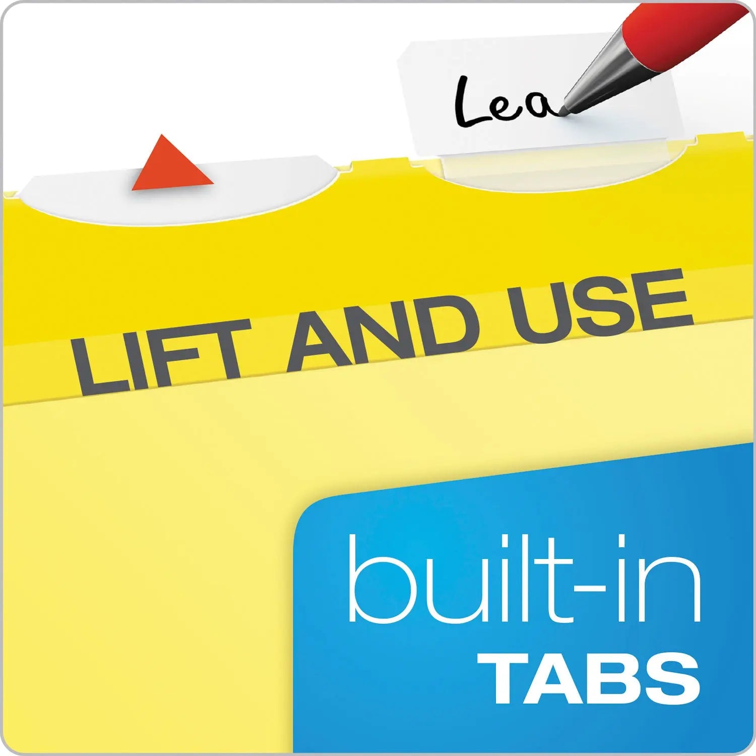 Ready-Tab Colored Reinforced Hanging Folders, Letter Size, 1/5-Cut Tabs, Yellow, 25/Box Pendaflex® Flipcost