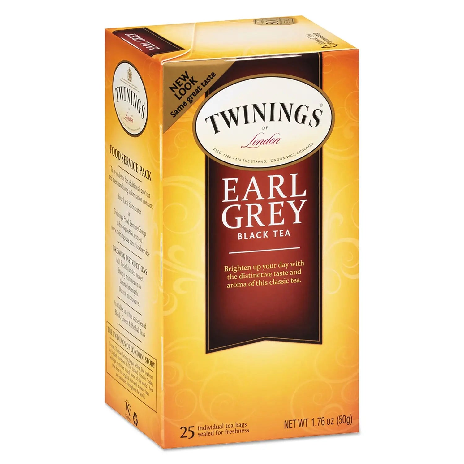 Tea Bags, Earl Grey, 1.76 oz, 25/Box TWININGS® Flipcost