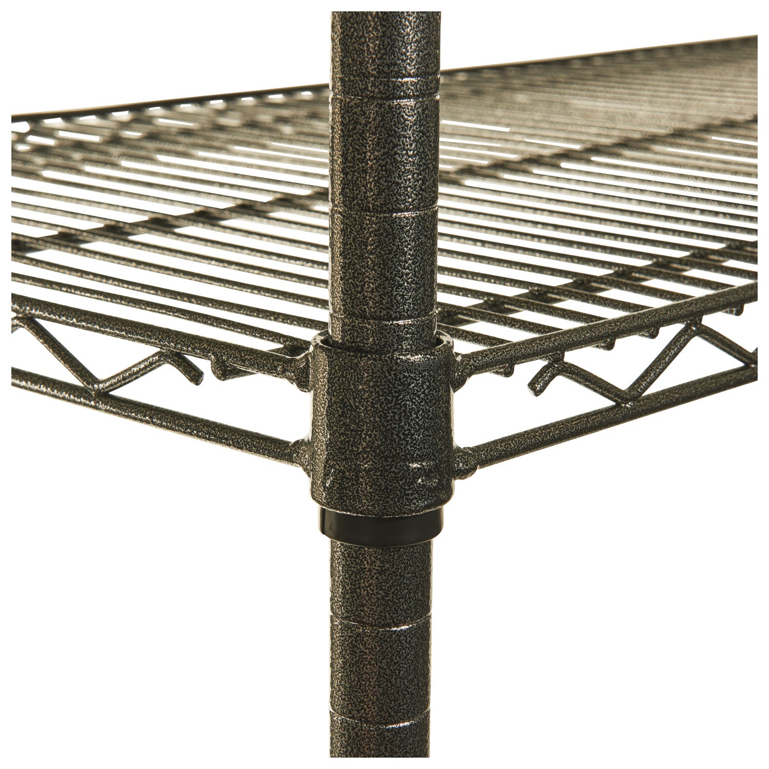 Alera® Wire Shelving Starter Kit, Four-Shelf, 36w X 18d X 72h, Black Anthracite