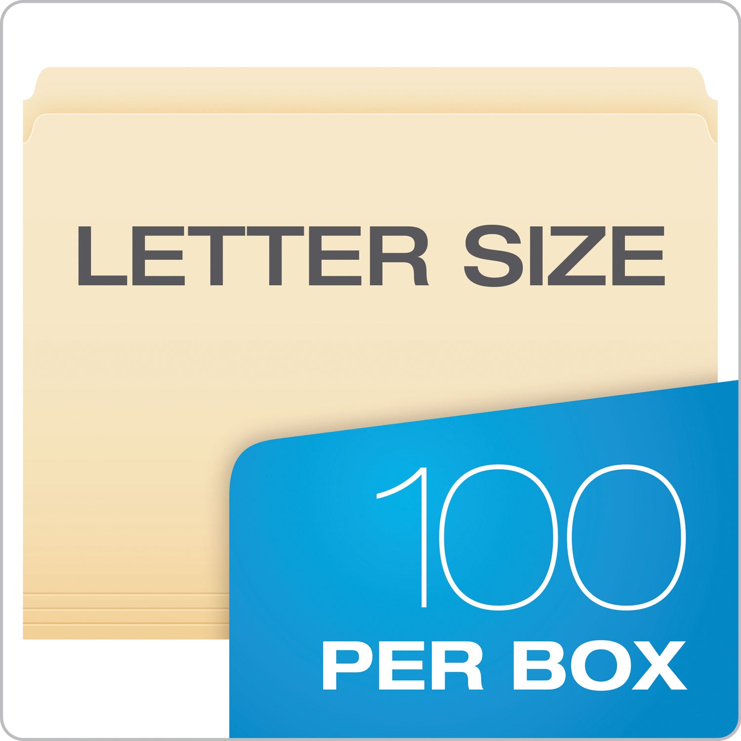 Pendaflex® Manila File Folders, Straight Tabs, Letter Size, 0.75" Expansion, Manila, 100/Box