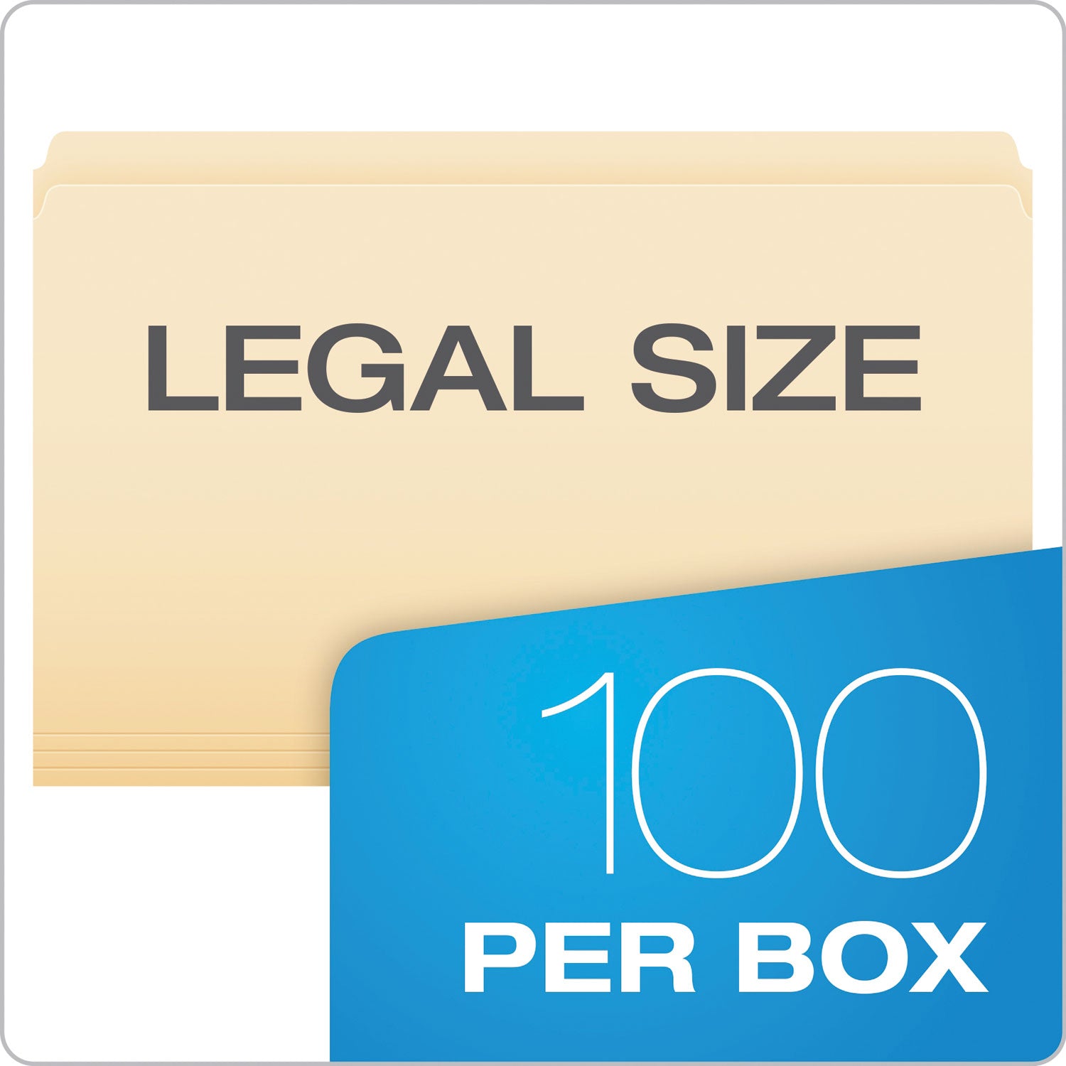 Pendaflex® Manila File Folders, Straight Tabs, Legal Size, 0.75" Expansion, Manila, 100/Box