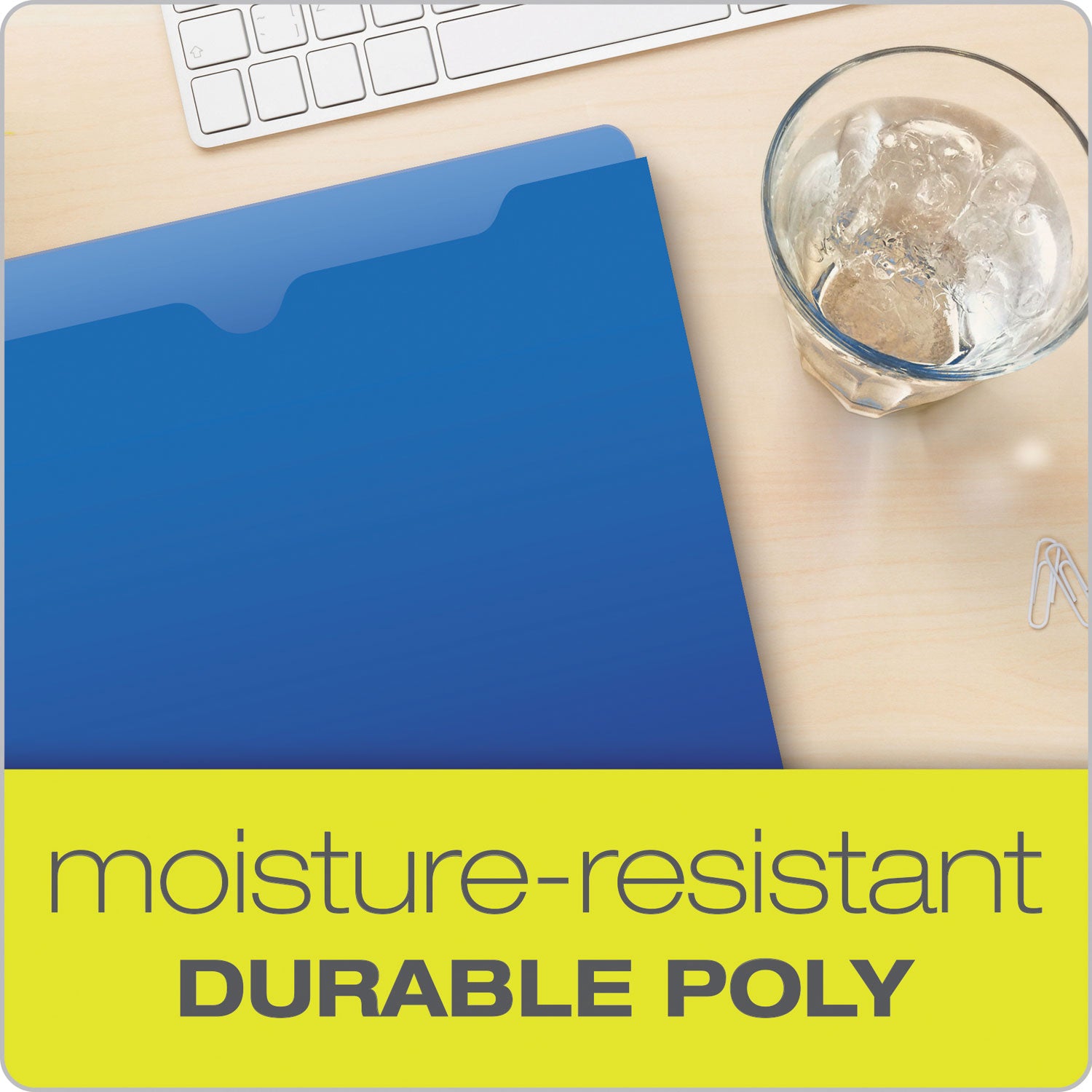 Pendaflex® Poly File Jackets, Straight Tab, Legal Size, Assorted Colors, 5/pack