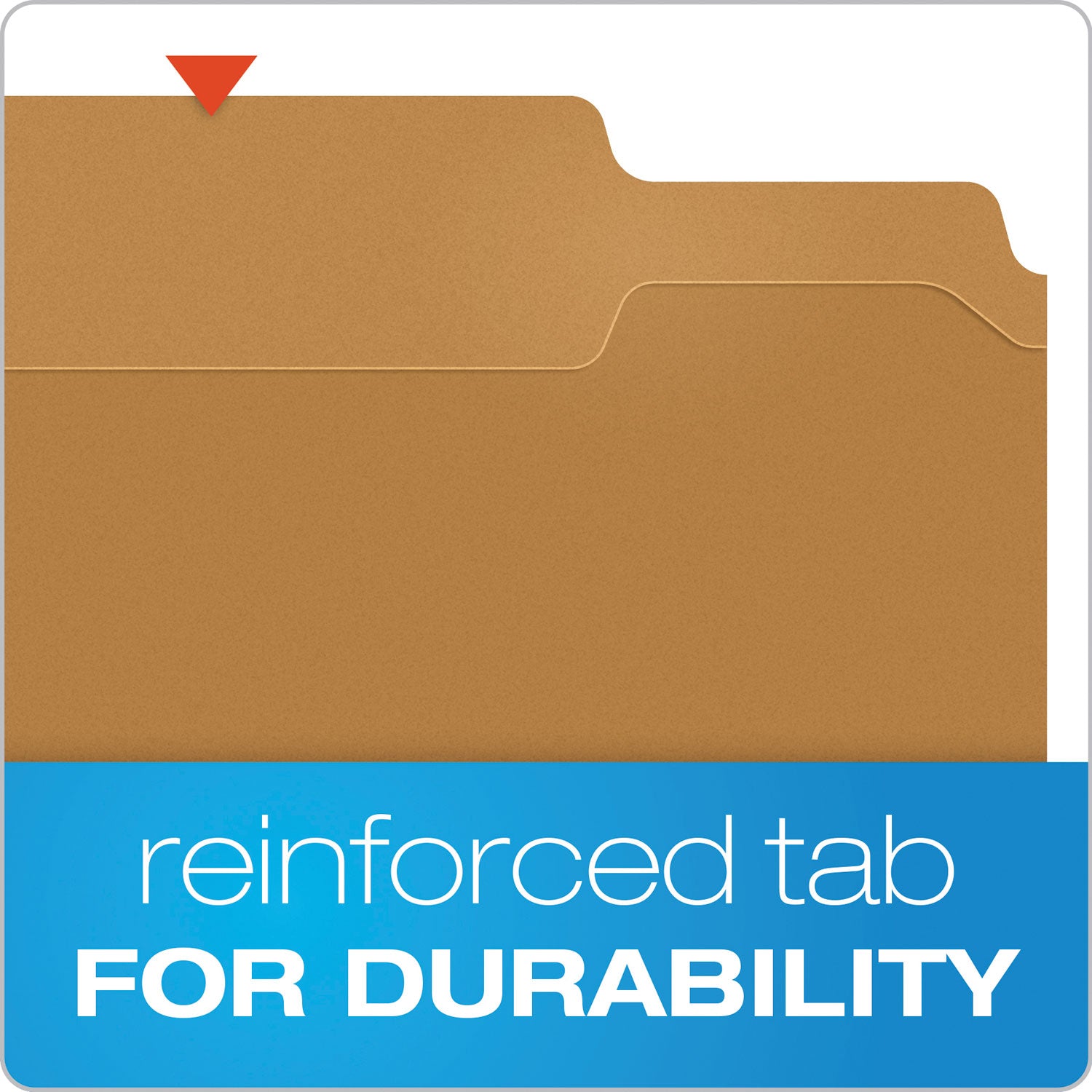 Pendaflex® Kraft Fastener Folders, 2/5-Cut Tabs, 2 Fasteners, Letter Size, Kraft Exterior, 50/Box
