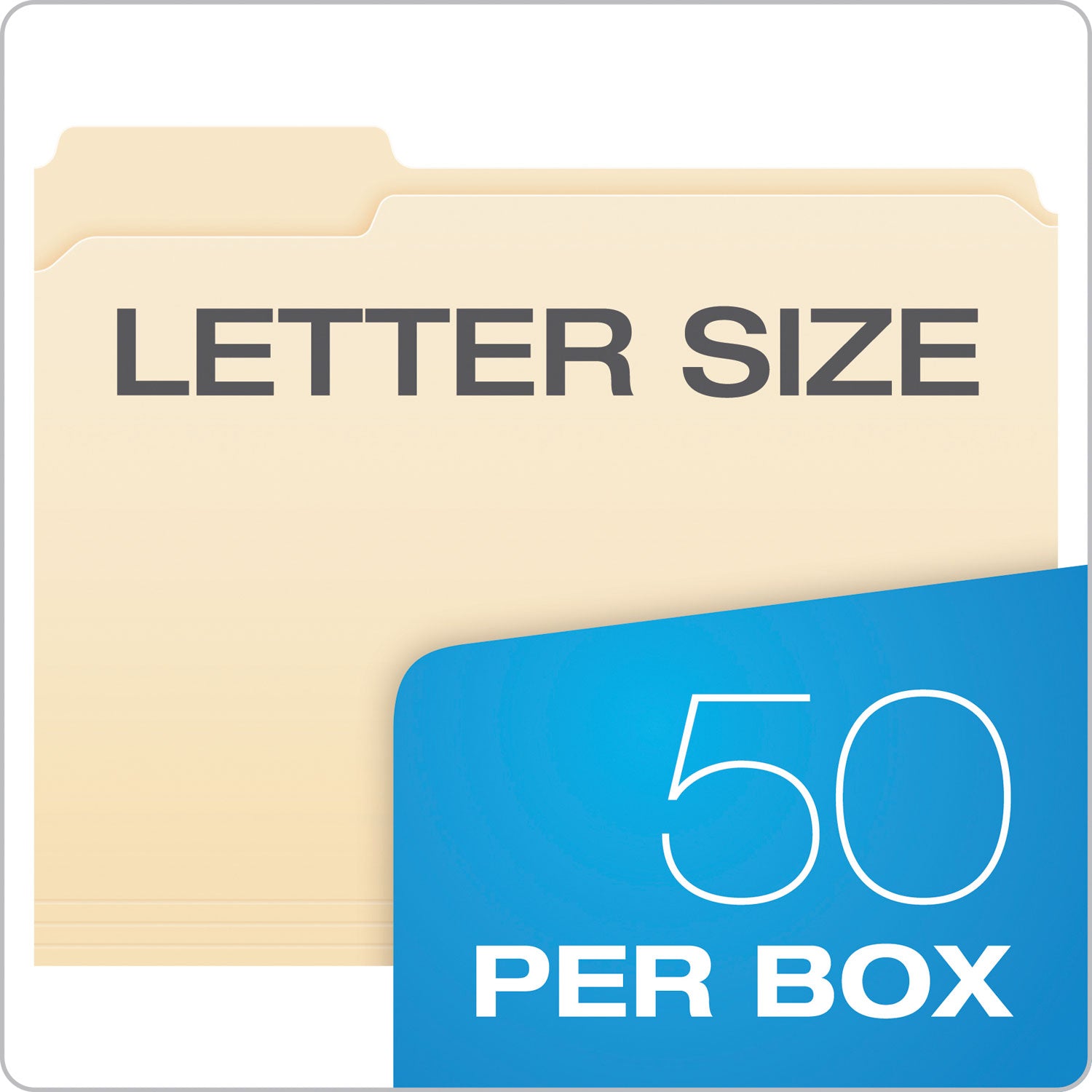 Pendaflex® Manila Fastener Folders, 1/3-Cut Tabs, 1 Fastener, Letter Size, Manila Exterior, 50/Box