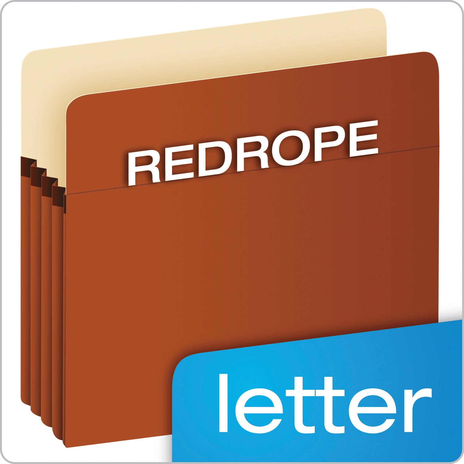 Pendaflex® Pocket File, 5.25" Expansion, Letter Size, Red Fiber