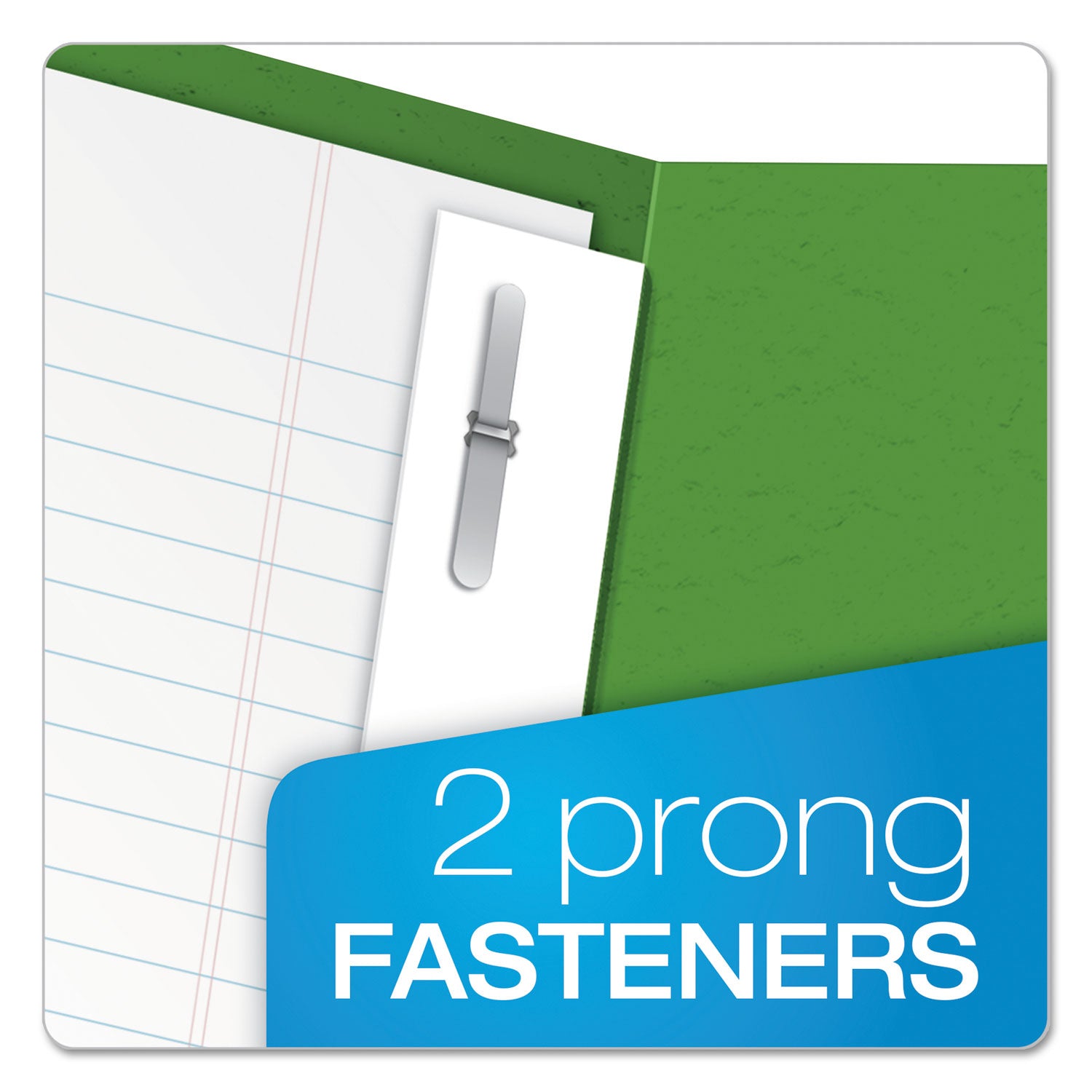 Oxford™ Twin-Pocket Folders With 3 Fasteners, 0.5" Capacity, 11 X 8.5, Green, 25/box