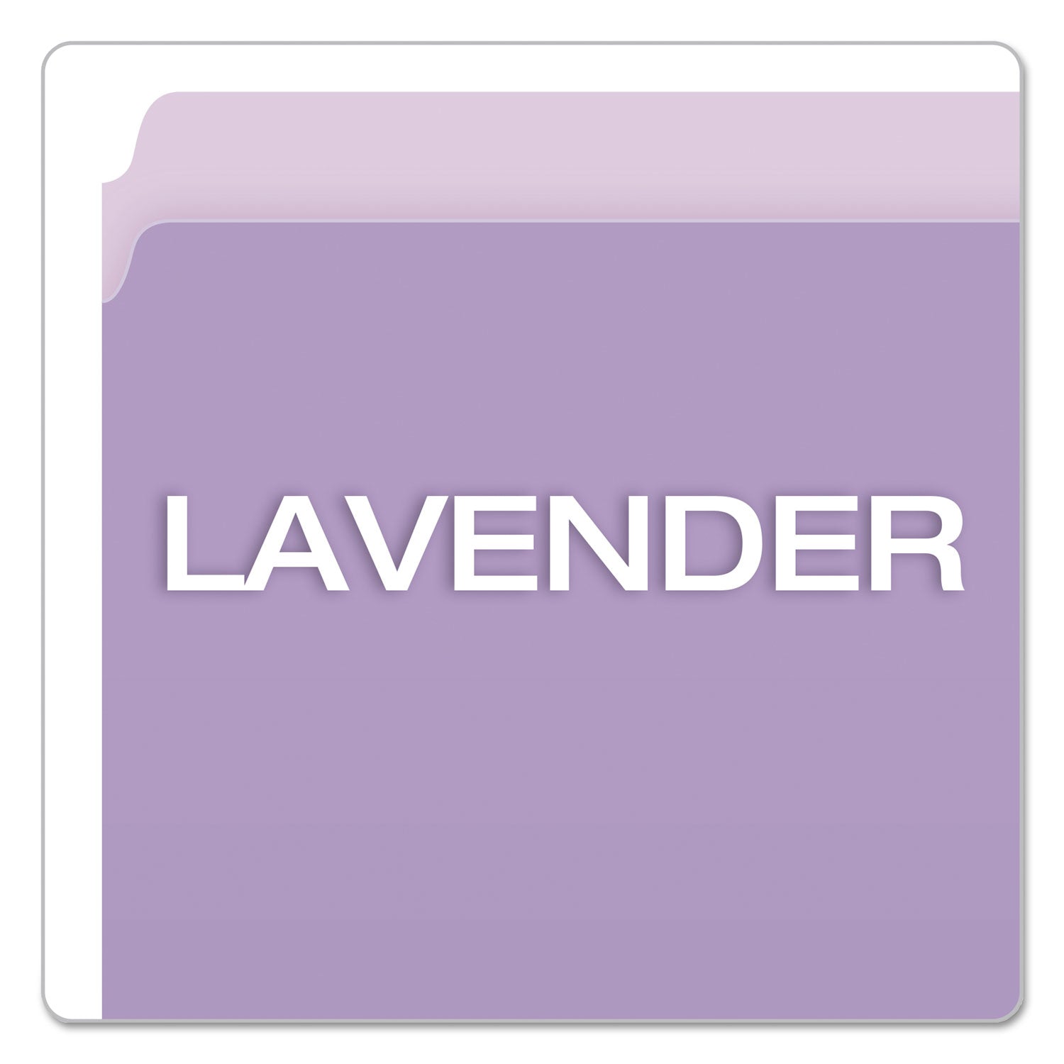 Pendaflex® Colored File Folders, Straight Tabs, Letter Size, Lavender/Light Lavender, 100/Box