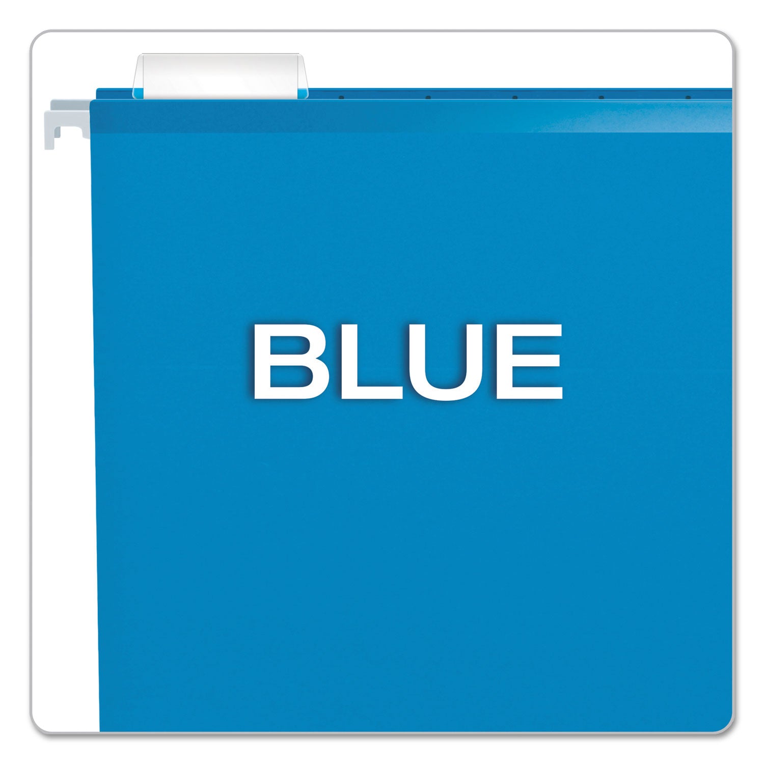 Pendaflex® Extra Capacity Reinforced Hanging File Folders with Box Bottom, 2" Capacity, Letter Size, 1/5-Cut Tabs, Blue, 25/Box