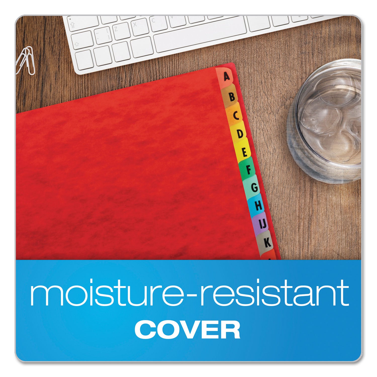 Pendaflex® Expanding Desk File, 23 Dividers, Alpha Index, Letter Size, Red Cover