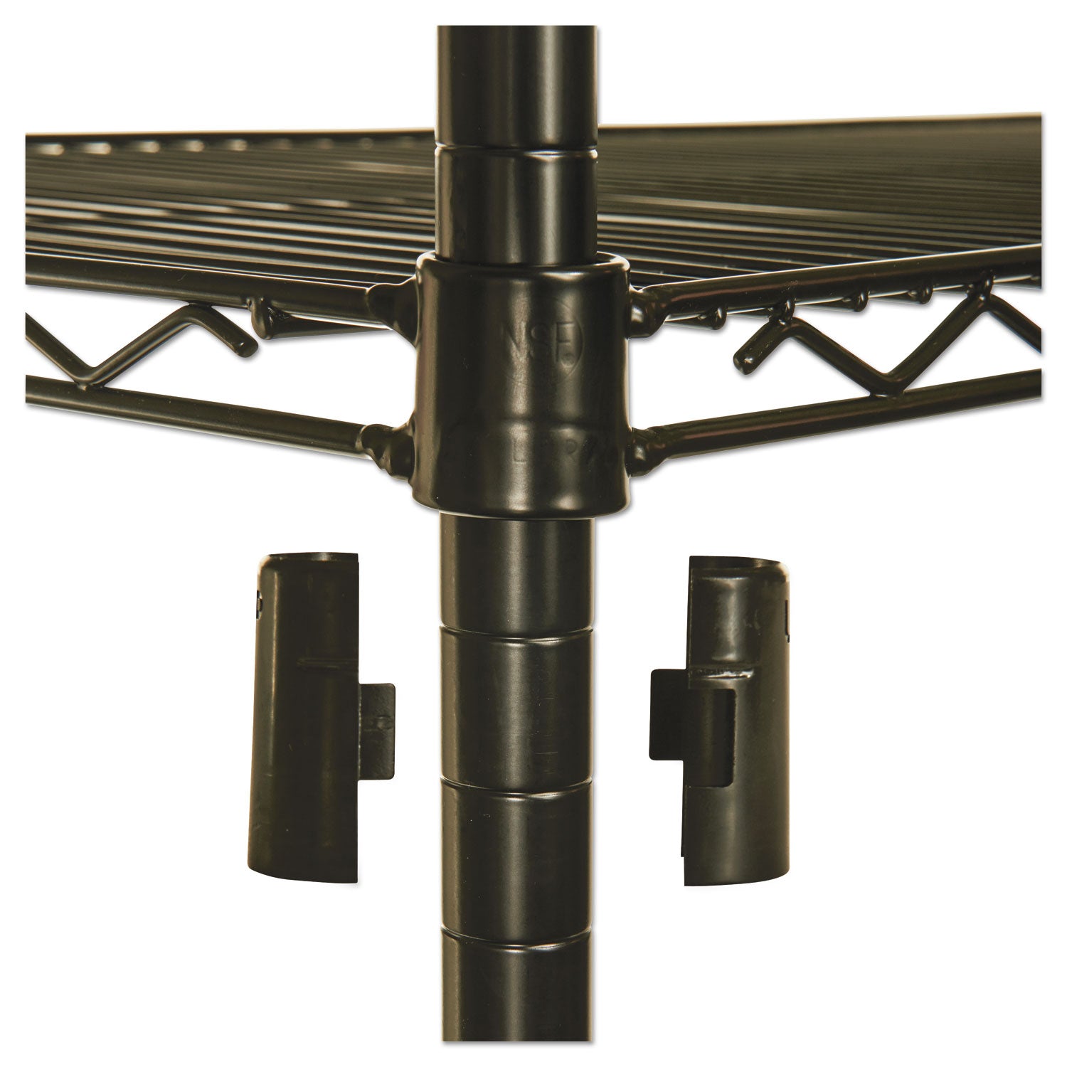 Alera® NSF Certified Industrial Four-Shelf Wire Shelving Kit, 48w x 18d x 72h, Black