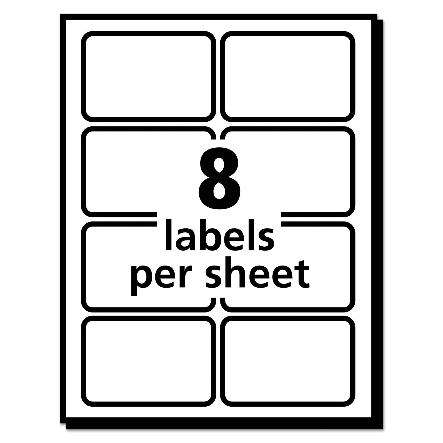 Avery® Ecofriendly Adhesive Name Badge Labels, 3.38 X 2.33, White, 400/box