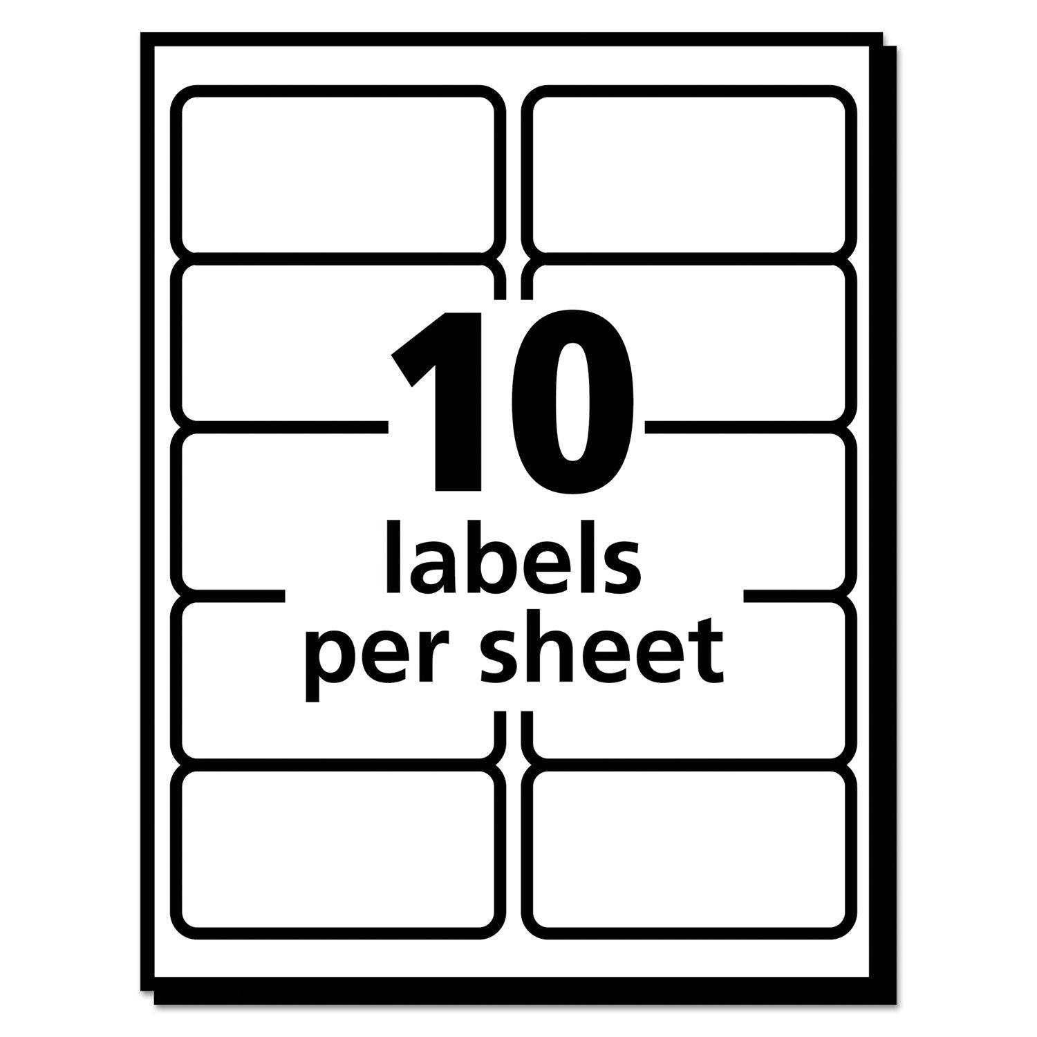 Avery® Ecofriendly Mailing Labels, Inkjet/laser Printers, 2 X 4, White, 10/sheet, 100 Sheets/pack