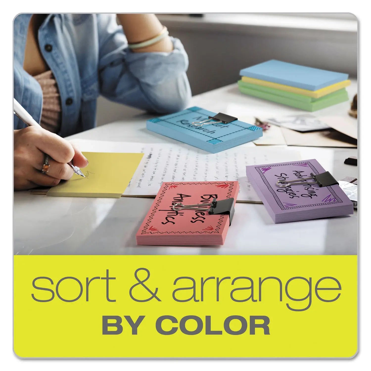 Unruled Index Cards, 3 x 5, Blue, 100/Pack Oxford™ Flipcost