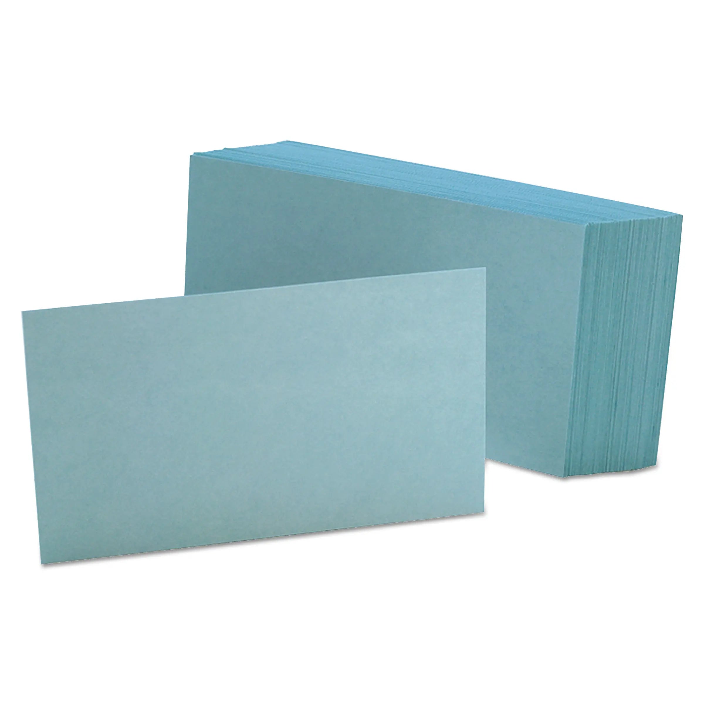 Unruled Index Cards, 3 x 5, Blue, 100/Pack