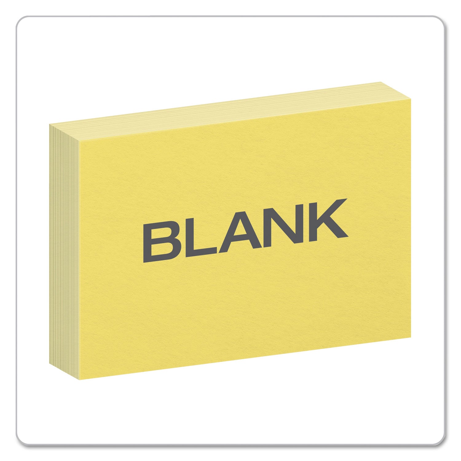 Oxford™ Unruled Index Cards, 4 X 6, Canary, 100/pack