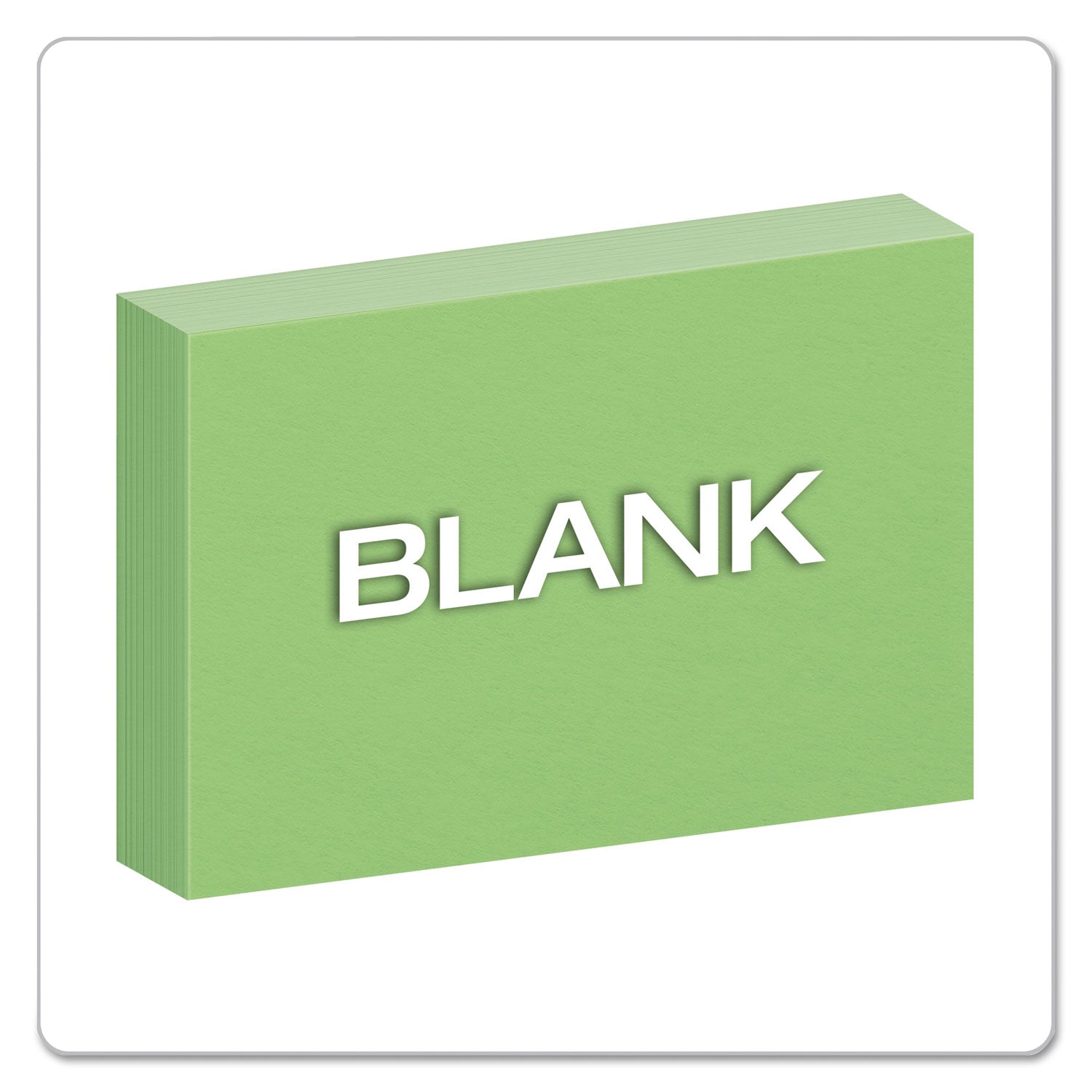 Oxford™ Unruled Index Cards, 4 X 6, Green, 100/pack