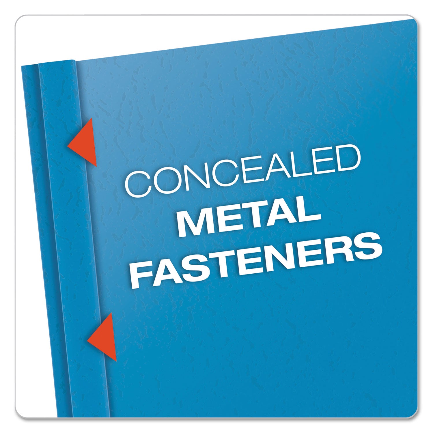 Oxford™ Clear Front Standard Grade Report Cover, Three-Prong Fastener, 0.5" Capacity, 8.5 X 11, Clear/light Blue, 25/box