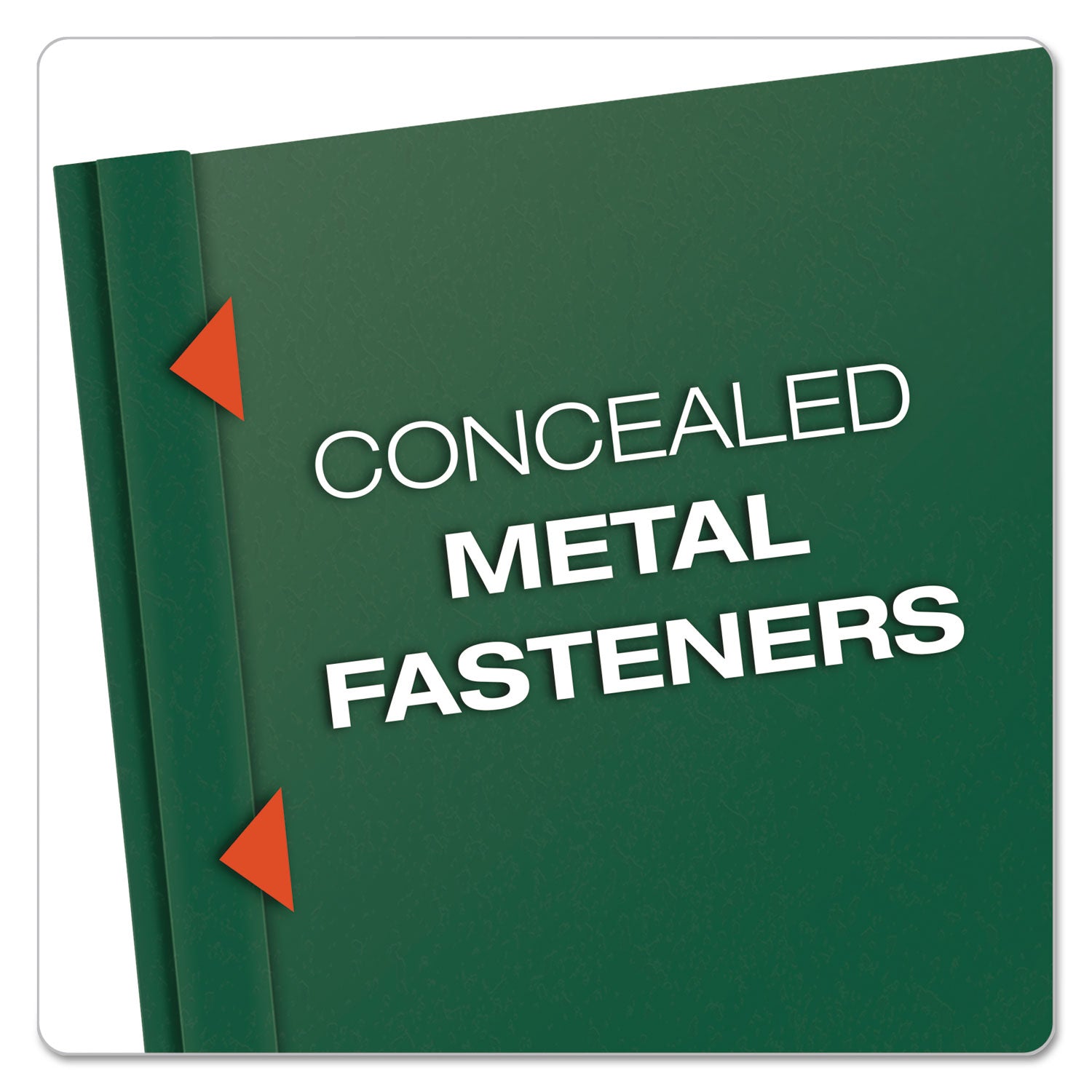 Oxford™ Clear Front Report Cover, Three-Prong Fastener, 0.5" Capacity, 8.5 X 11, Clear/ Hunter Green, 25/box