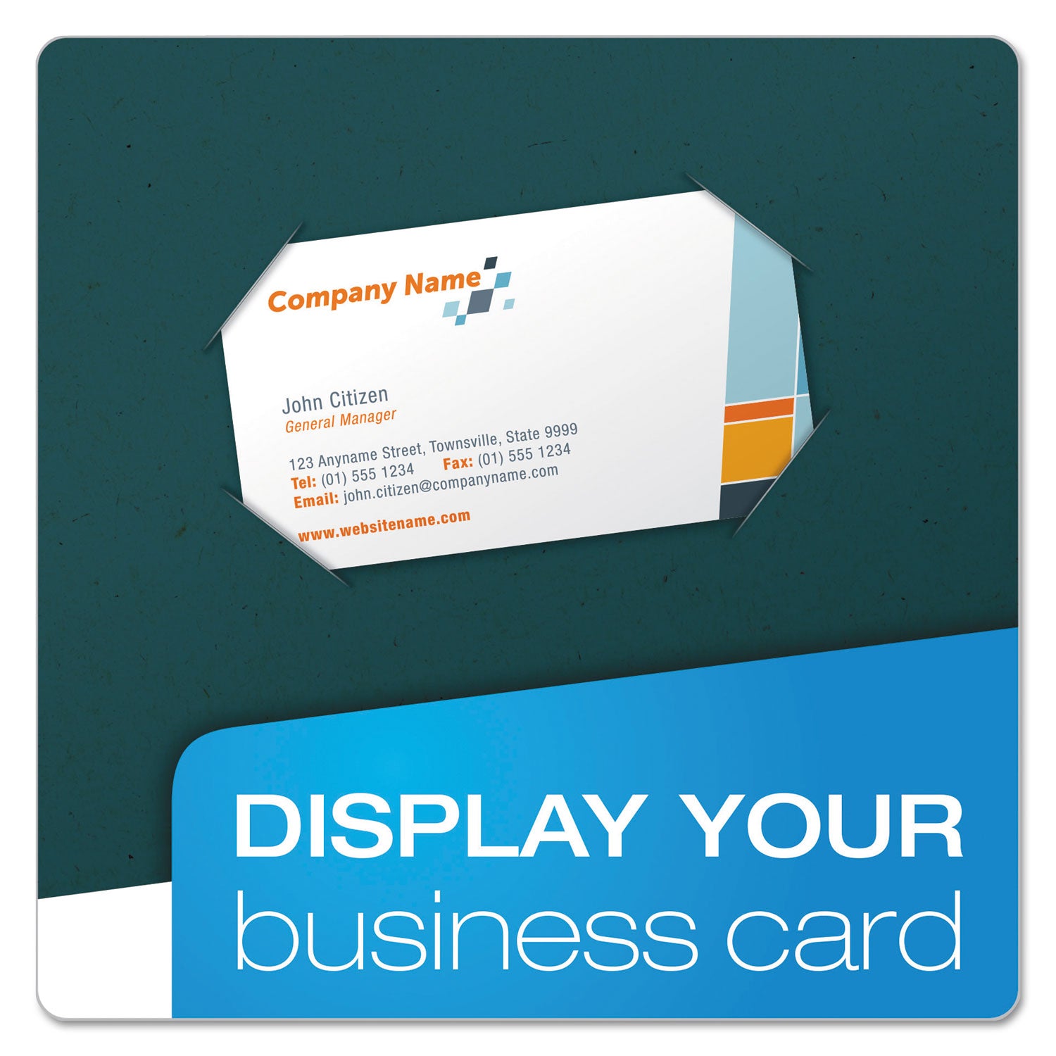 Oxford™ Earthwise By Oxford 100% Recycled Paper Twin-Pocket Portfolio, 100-Sheet Capacity, 11 X 8.5, Blue, 25/box