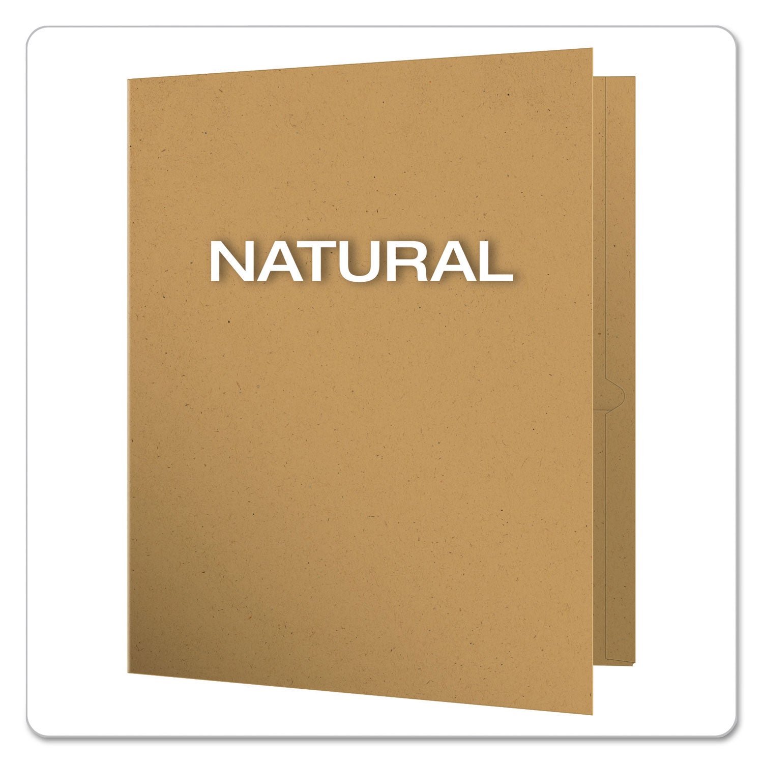 Oxford™ Earthwise By Oxford 100% Recycled Paper Twin-Pocket Portfolio, 100-Sheet Capacity, 11 X 8.5, Natural, 25/box