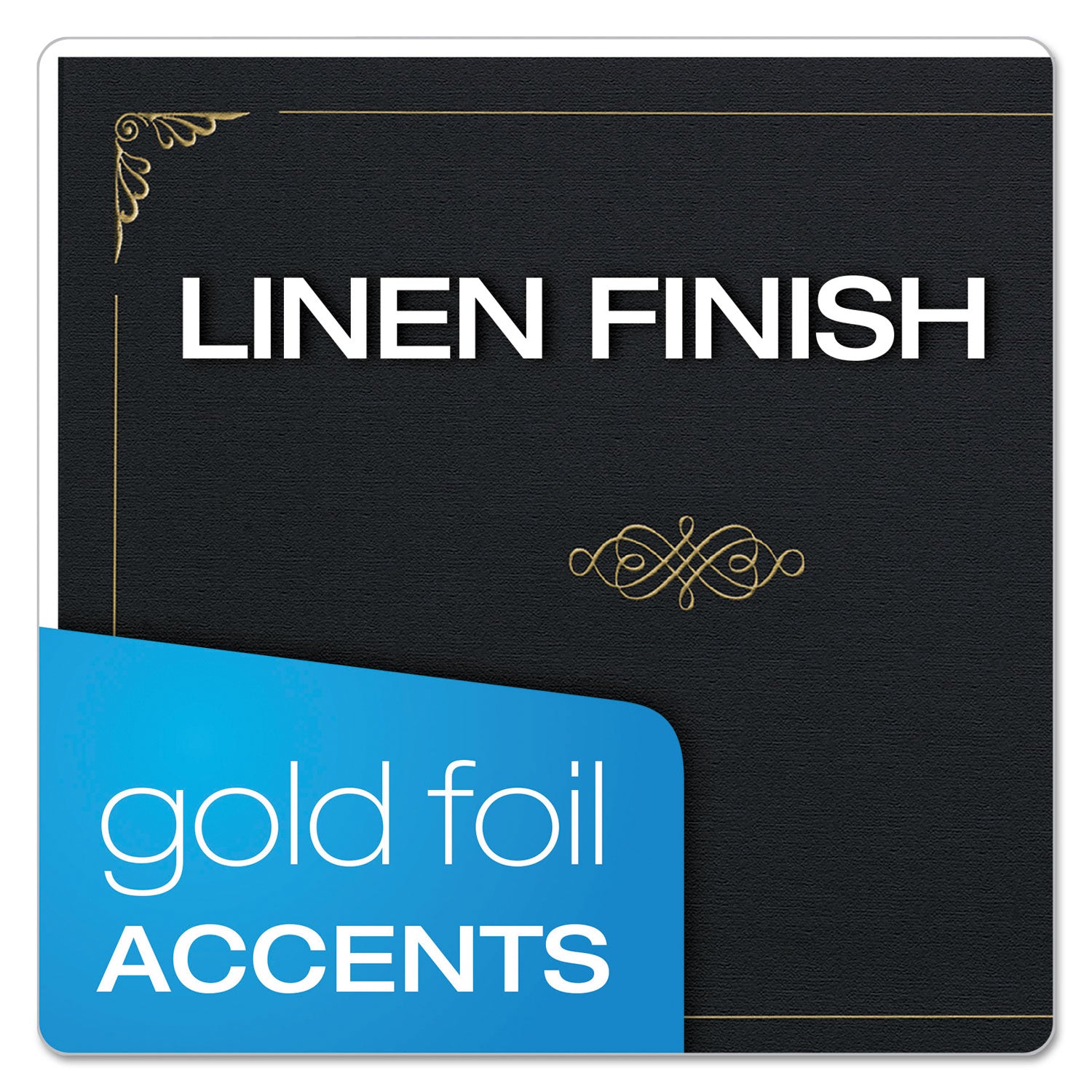 Oxford™ Certificate Holder, 11.25 x 8.75, Black, 5/Pack