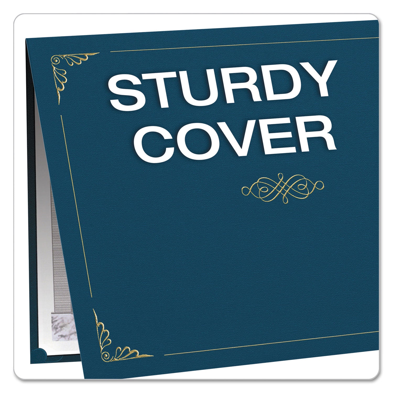 Oxford™ Certificate Holder, 11.25 x 8.75, Dark Blue, 5/Pack