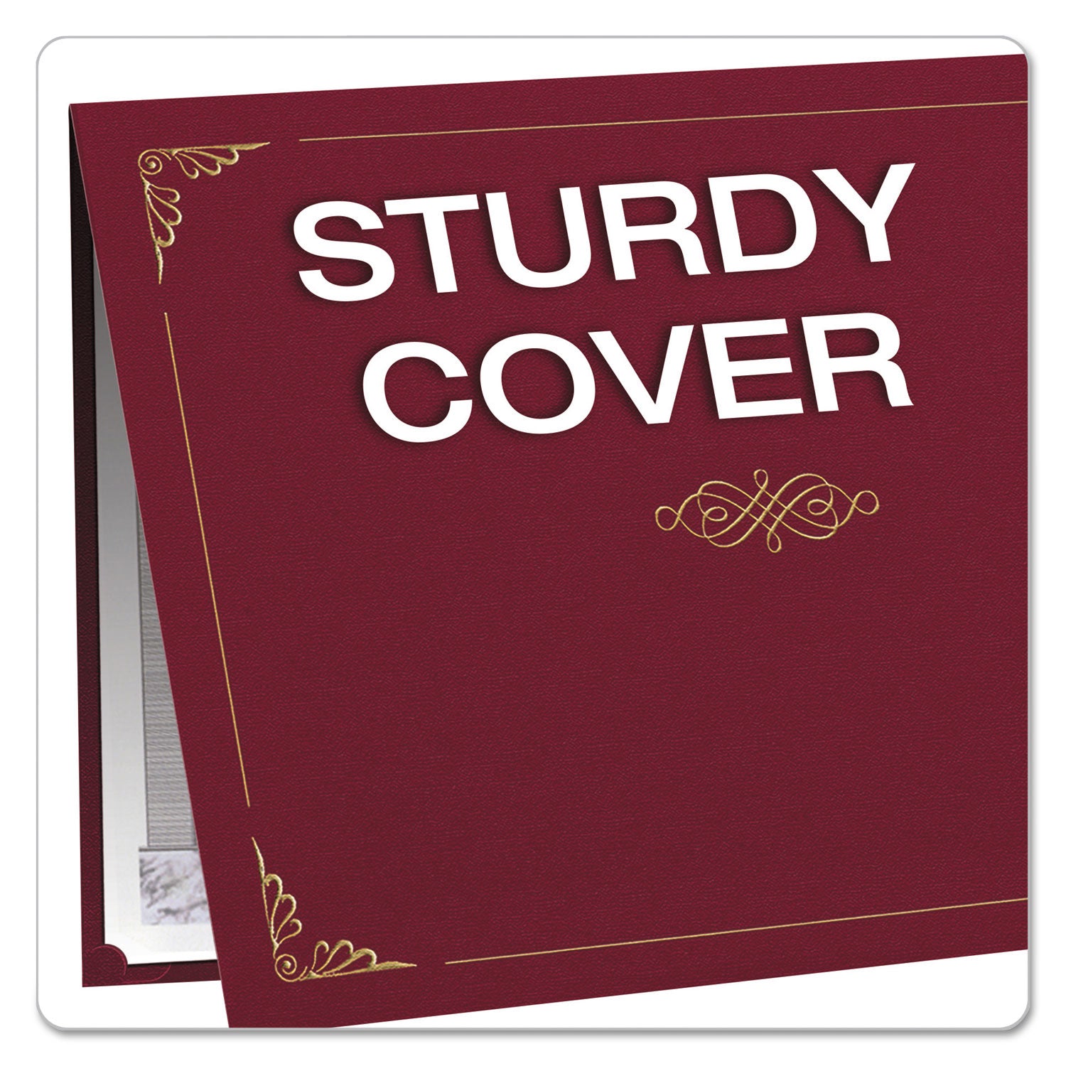 Oxford™ Certificate Holder, 11.25 x 8.75, Burgundy, 5/Pack