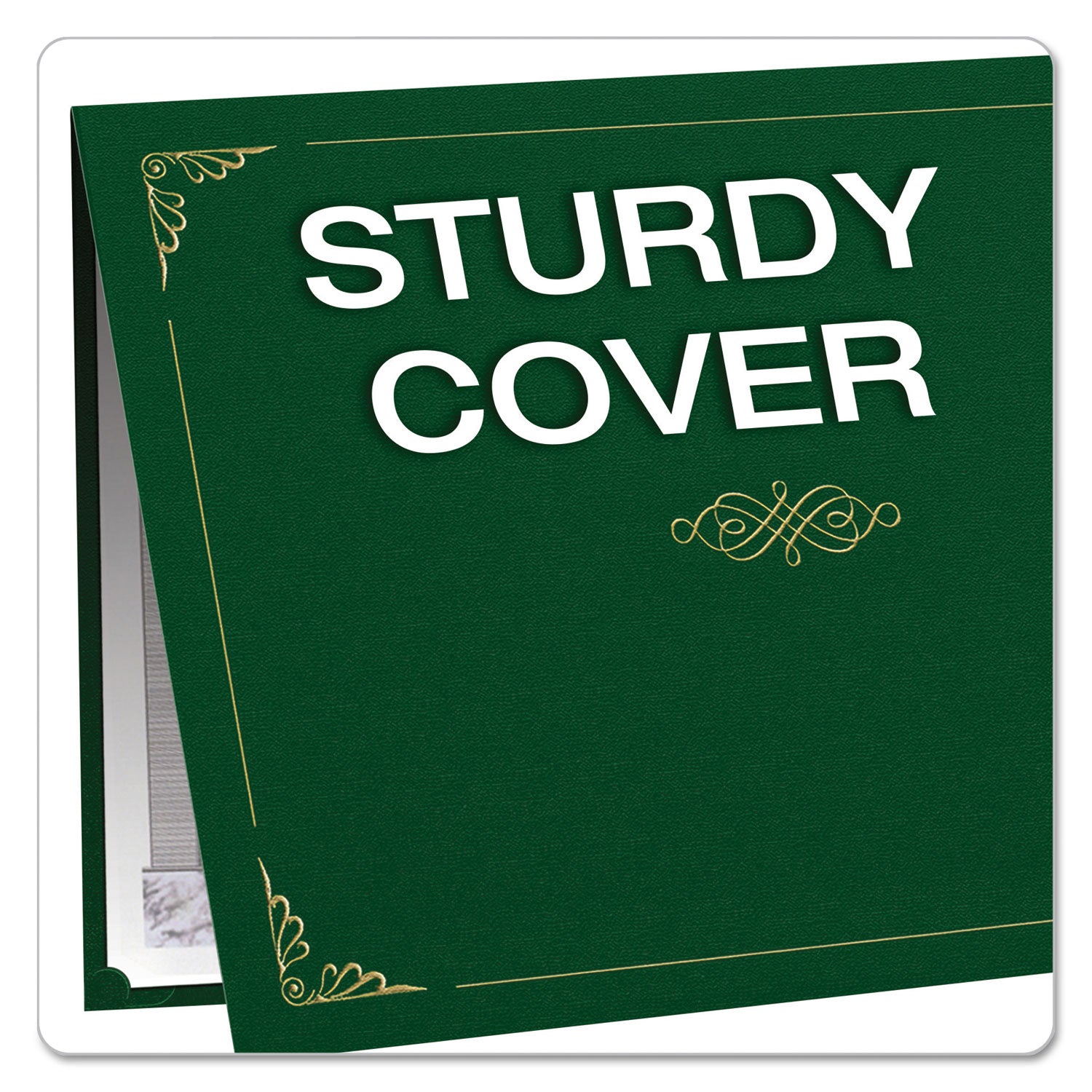 Oxford™ Certificate Holder, 11.25 x 8.75, Green, 5/Pack