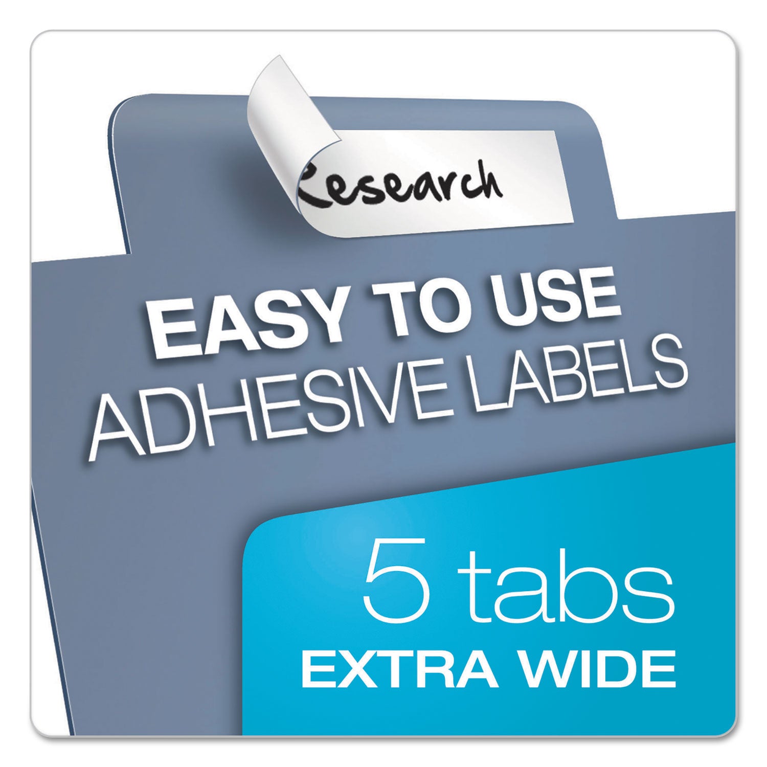 Cardinal® Tabloid-Size Poly Index Divider, 5-Tab, 11 X 17, Assorted, 1 Set